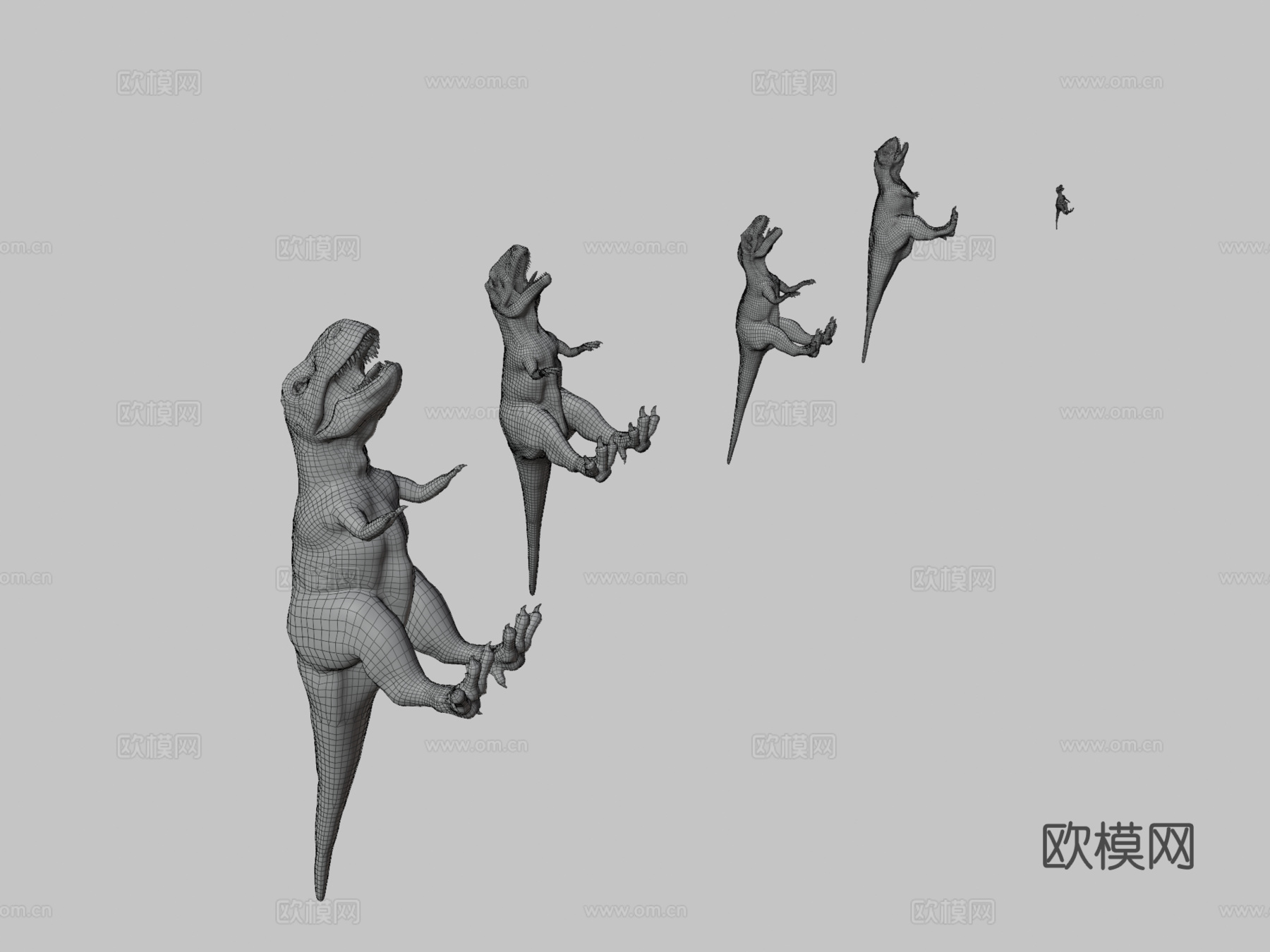 兽脚类恐龙包3d模型下载（渲染图3）