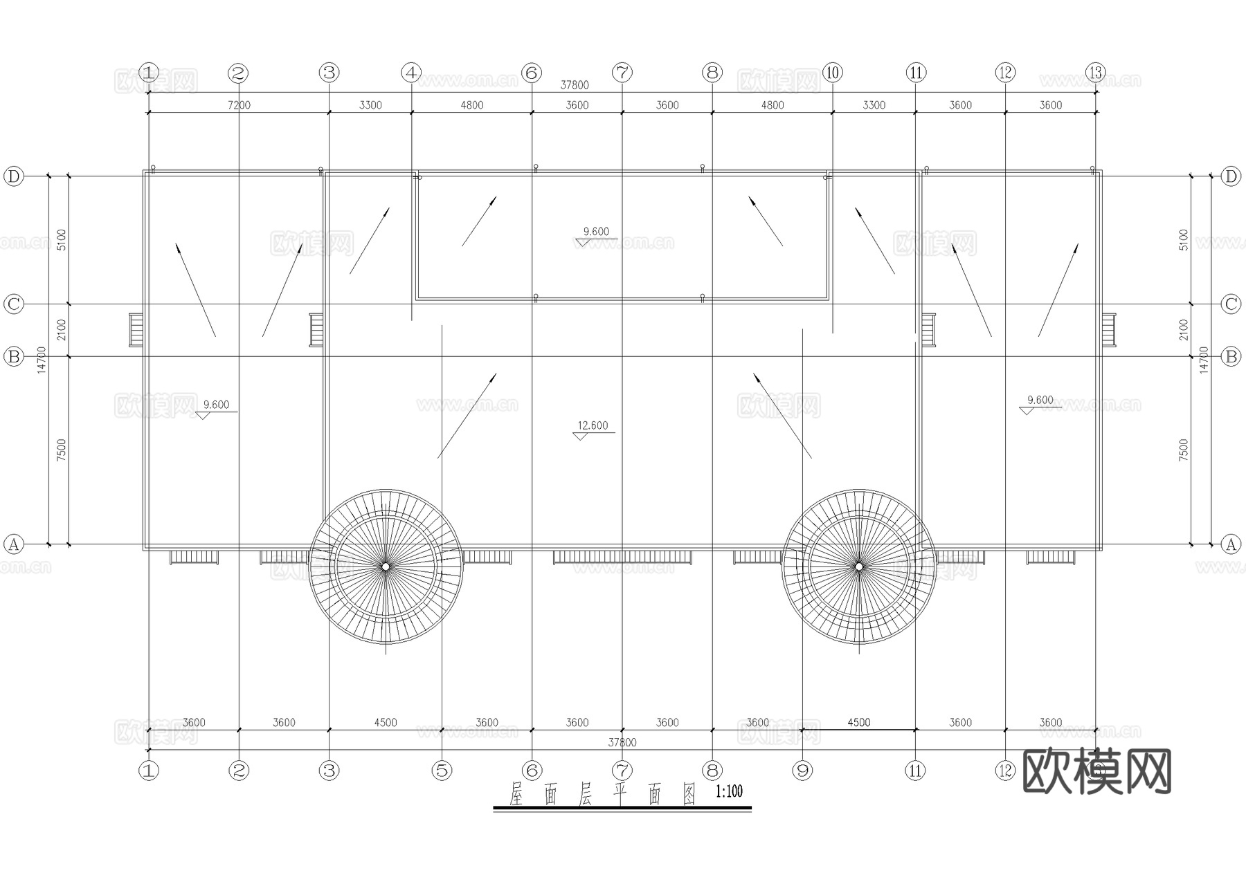 四层养老院敬老院建筑 砖混结构cad施工图