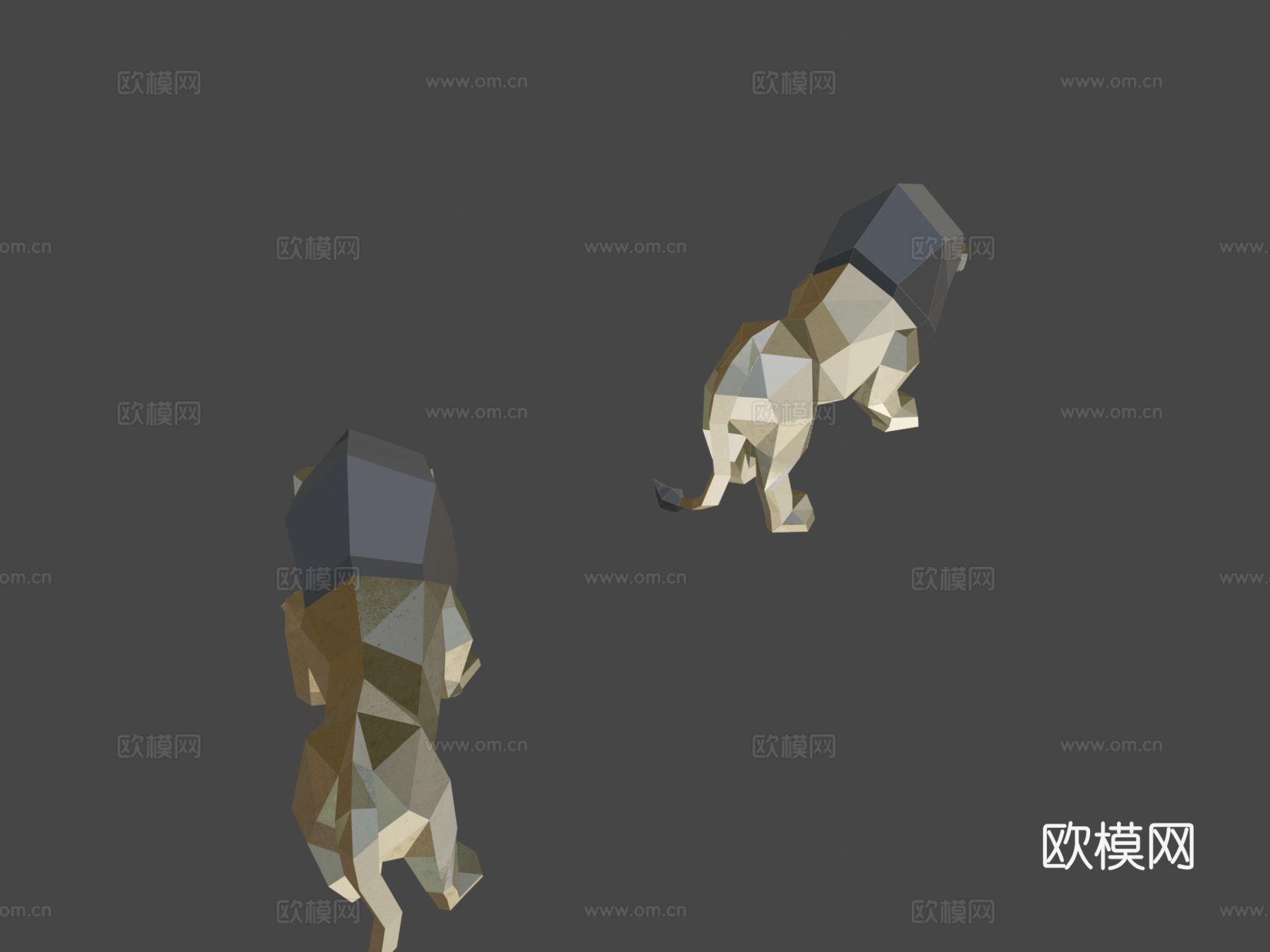 狮子3d模型下载（渲染图7）