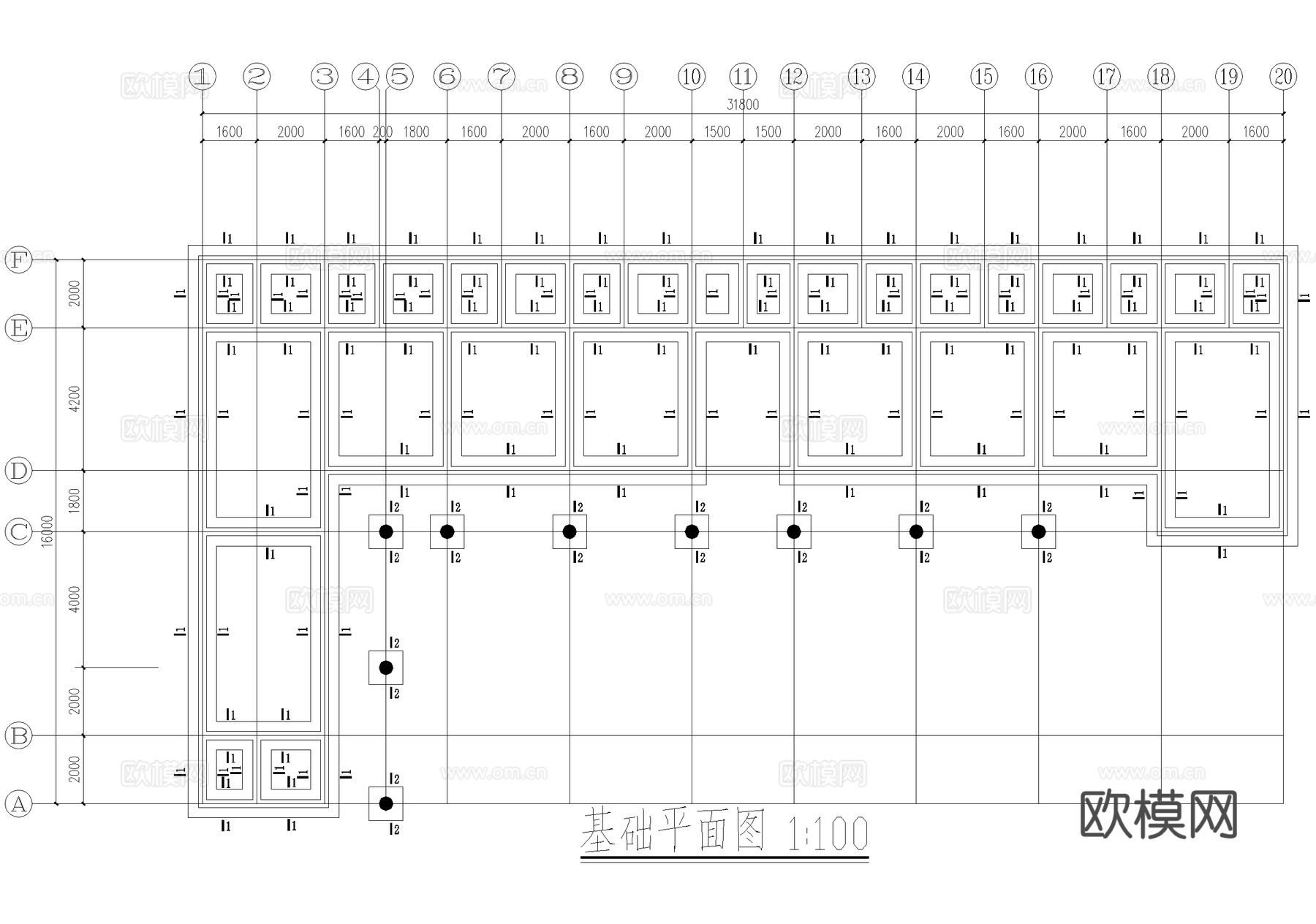 三层养老院敬老院建筑 老年公寓cad施工图