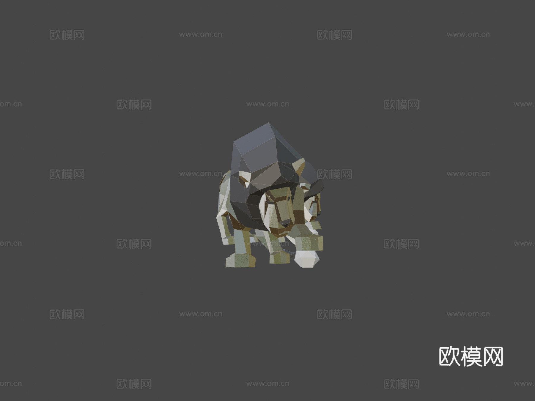 狮子3d模型下载（渲染图6）