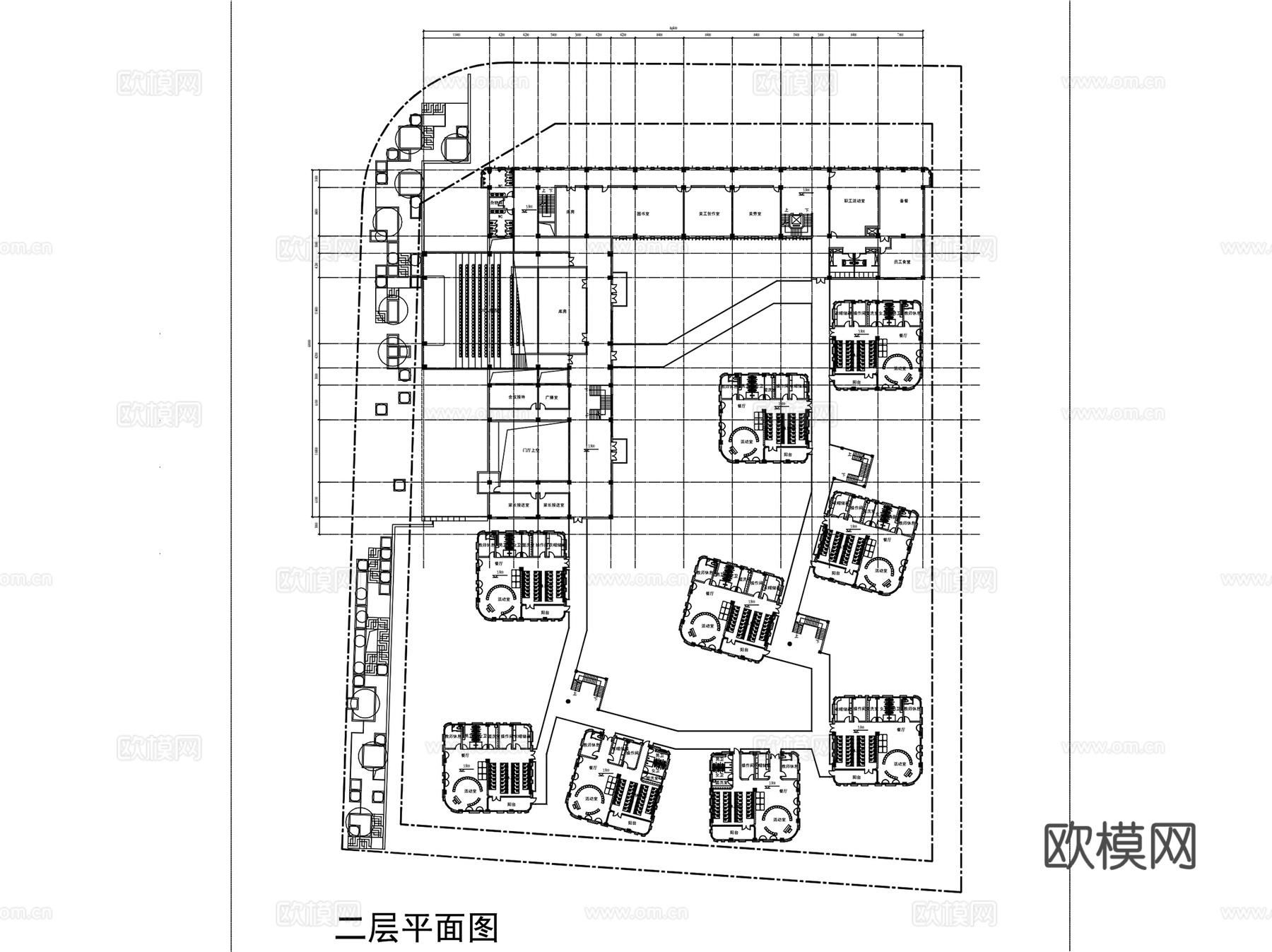 昆山幼儿园建筑平面CAD施工图集cad施工图