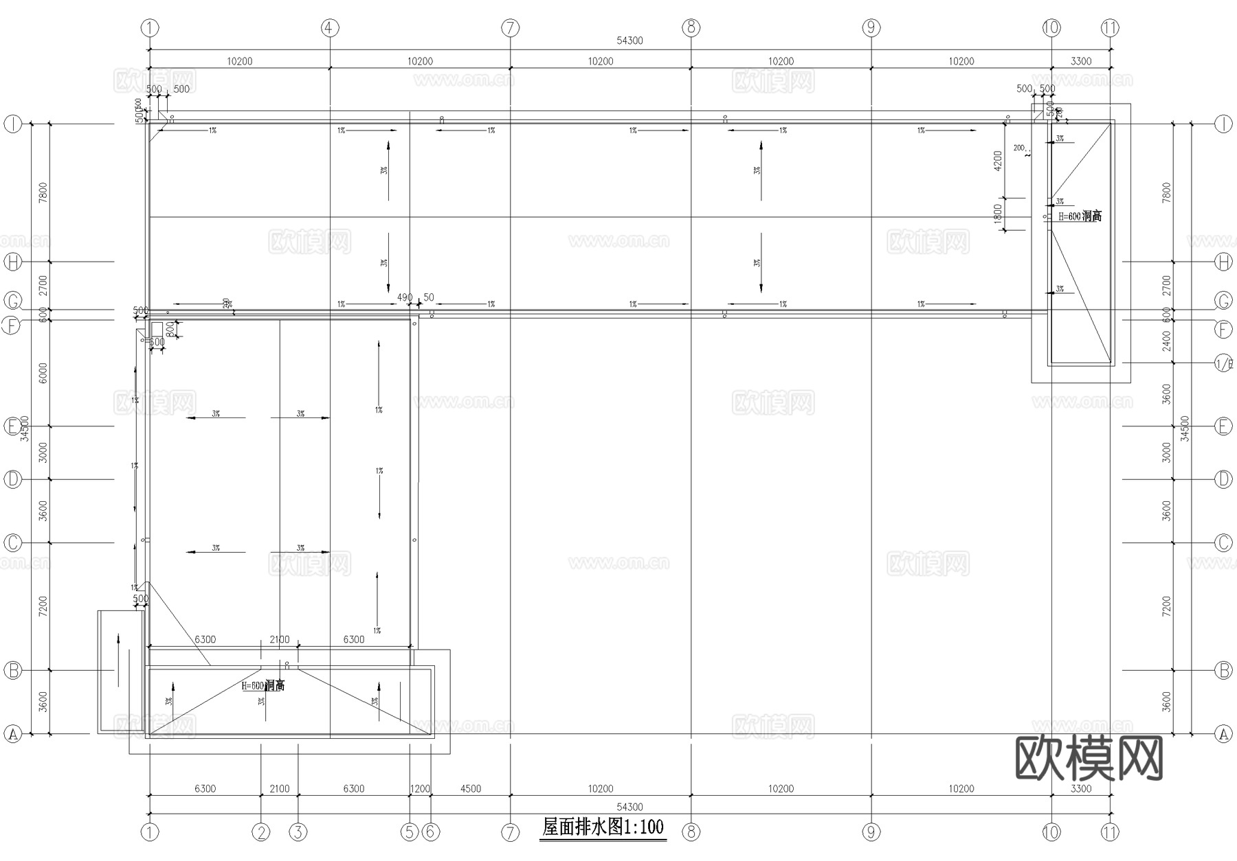 四层教学楼教室学校建筑cad施工图