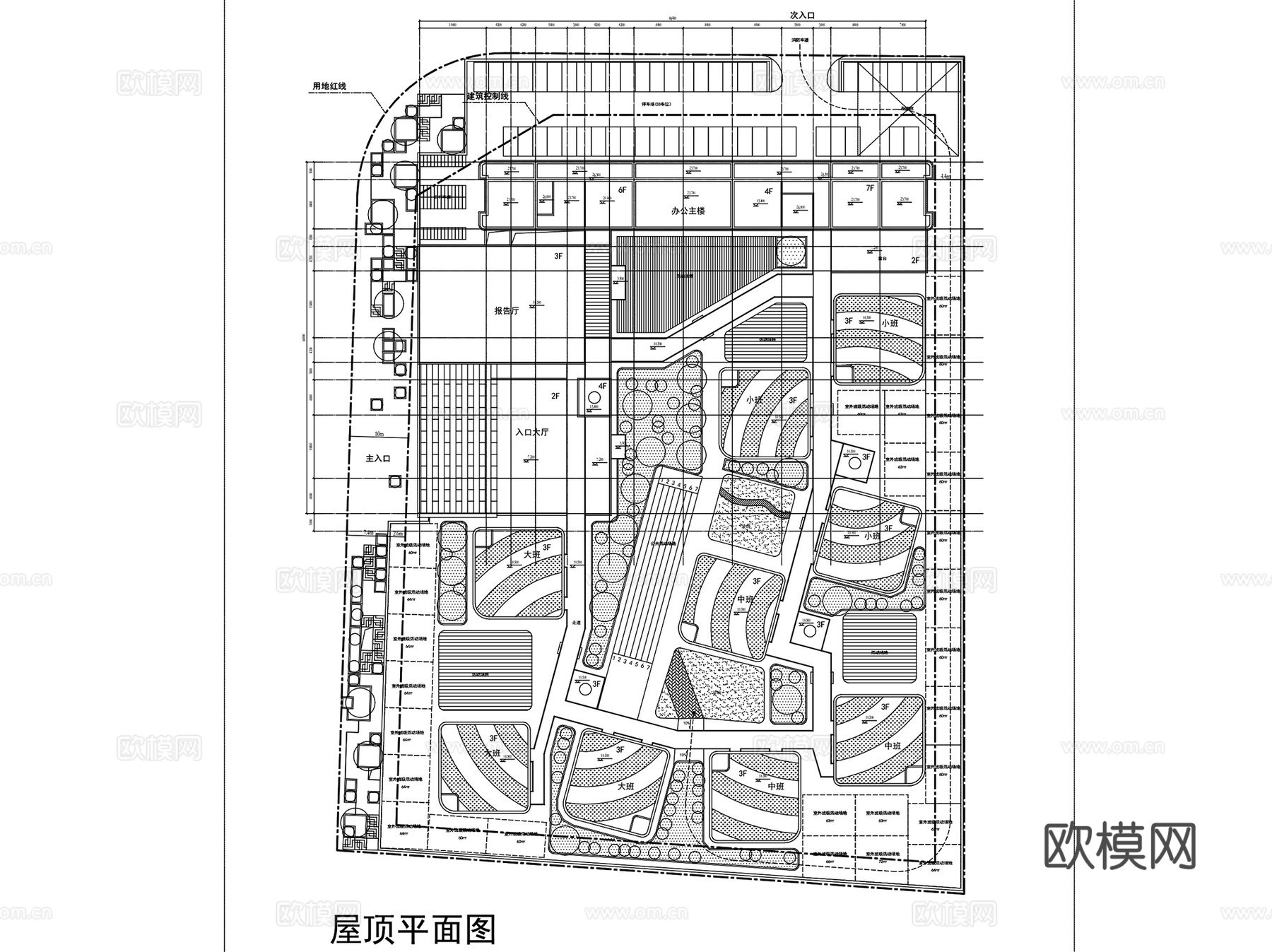 昆山幼儿园建筑平面CAD施工图集cad施工图