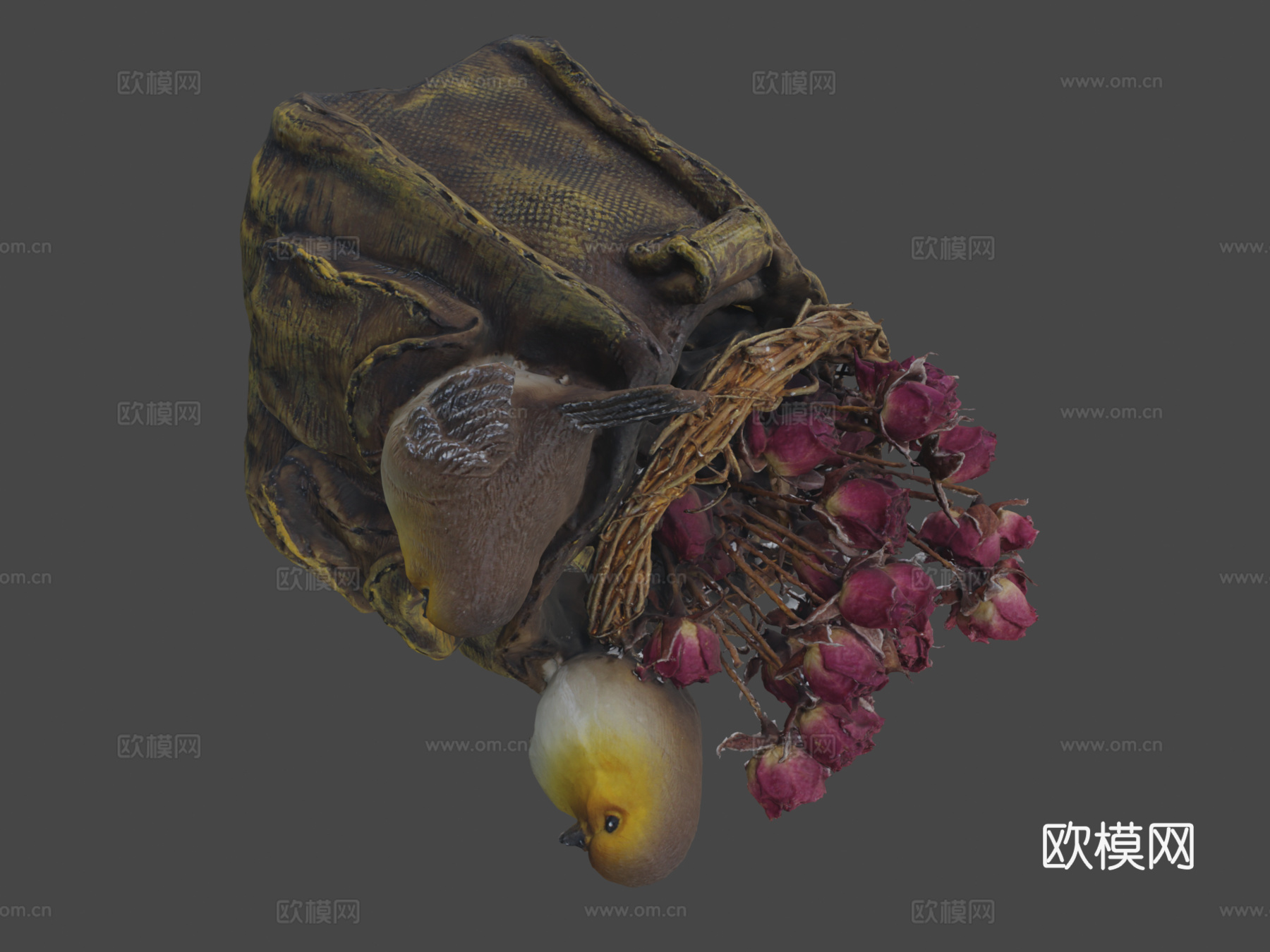 鸟与玫瑰3d模型下载（渲染图8）