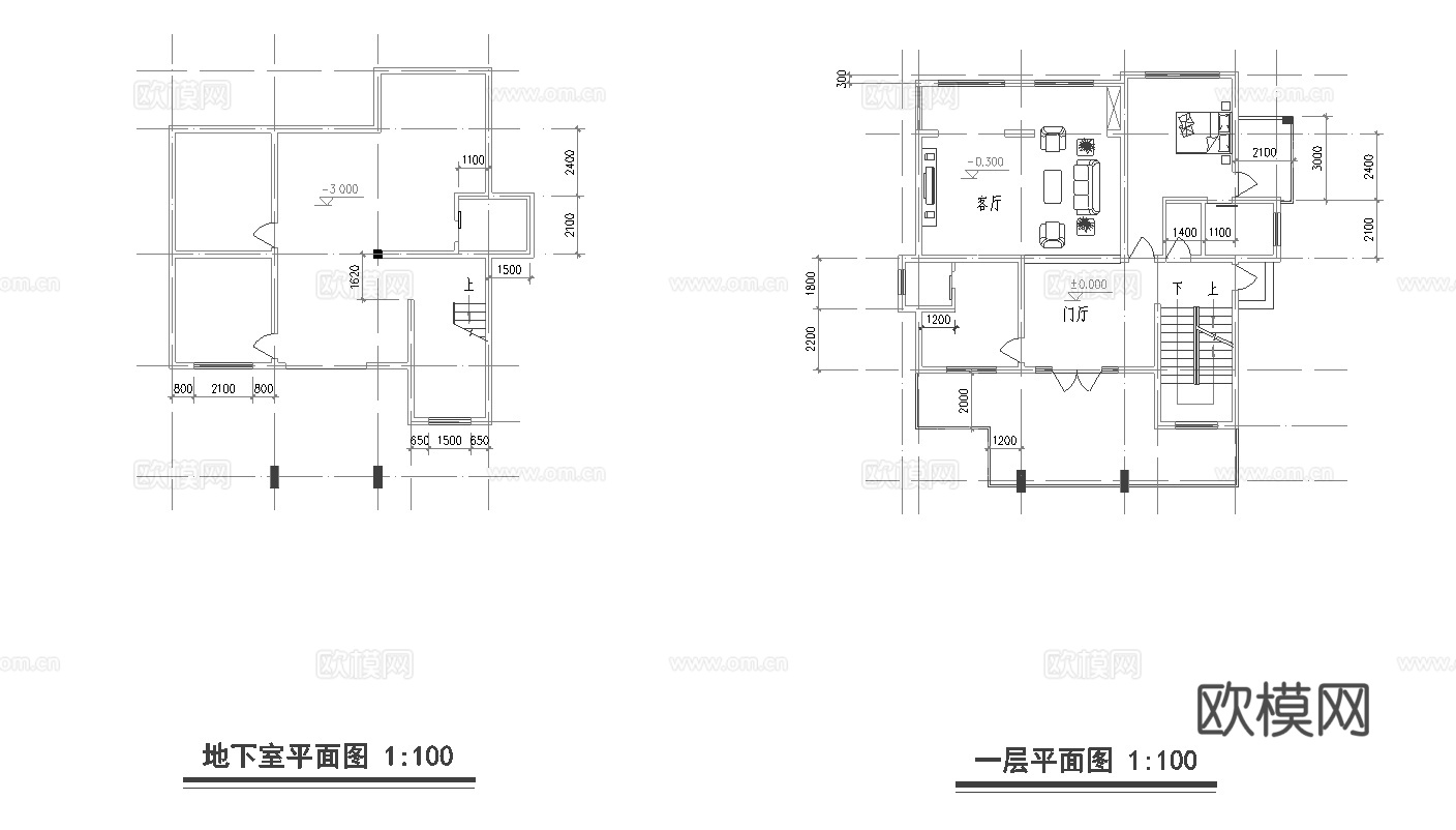 乡村自建房别墅建筑 最新全套施工图 效果图设计cad施工图下载（渲染图2）