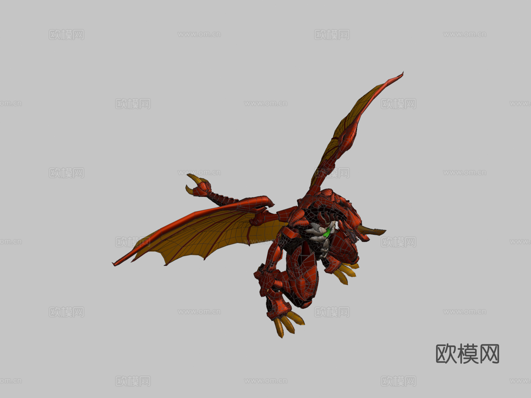 龙族机甲火神3d模型3d模型下载（渲染图2）