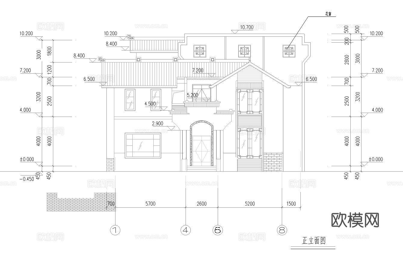 乡村自建房别墅建筑 最新全套施工图设计cad施工图
