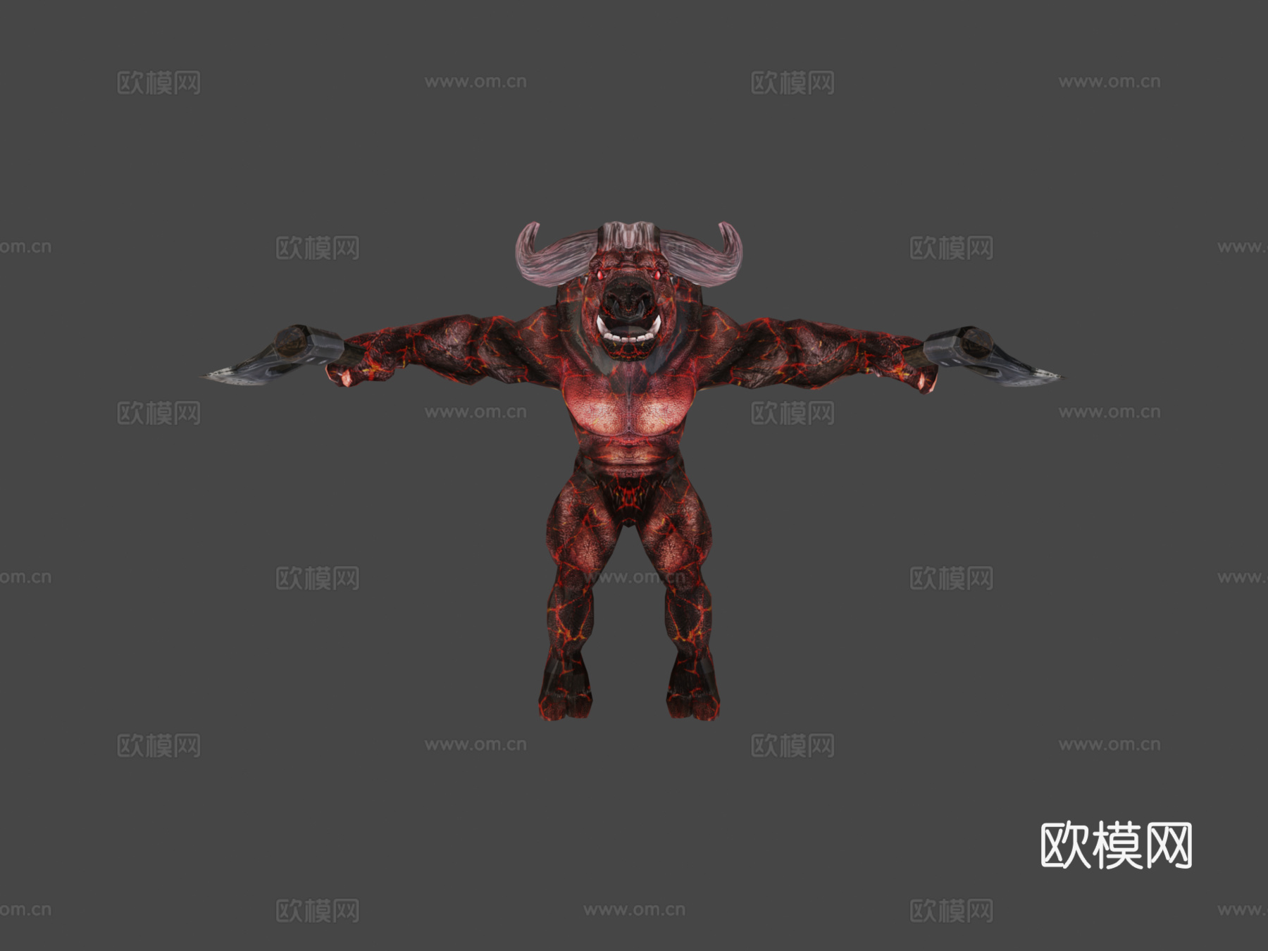 三维实时牛头怪023d模型下载（渲染图7）