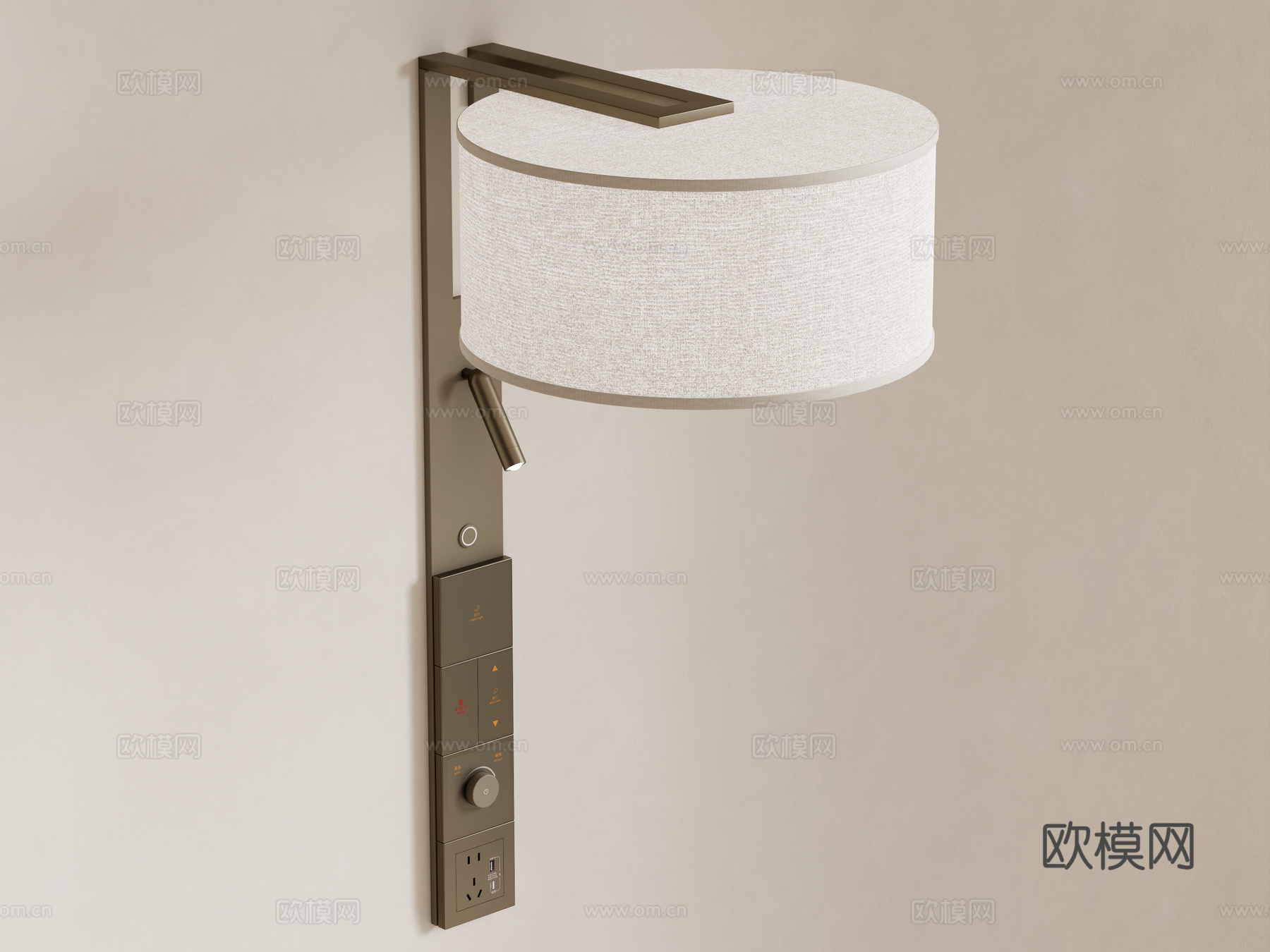 床头灯su模型