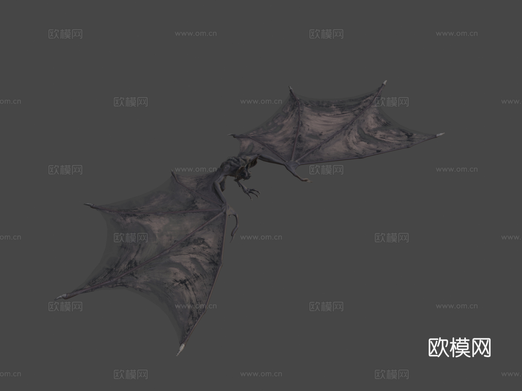 蝙蝠3d模型下载（渲染图1）