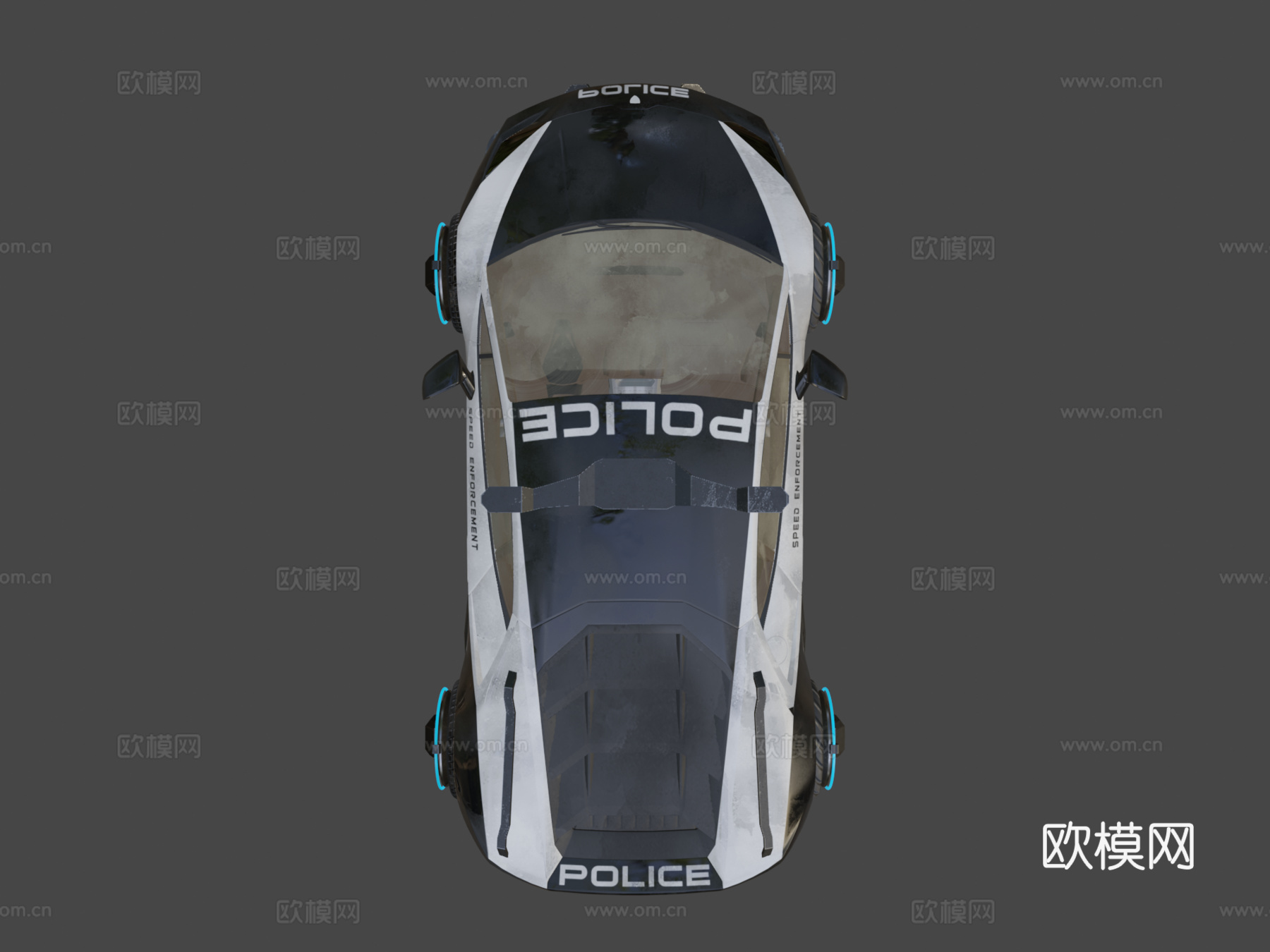 悬浮警车3d模型下载（渲染图7）