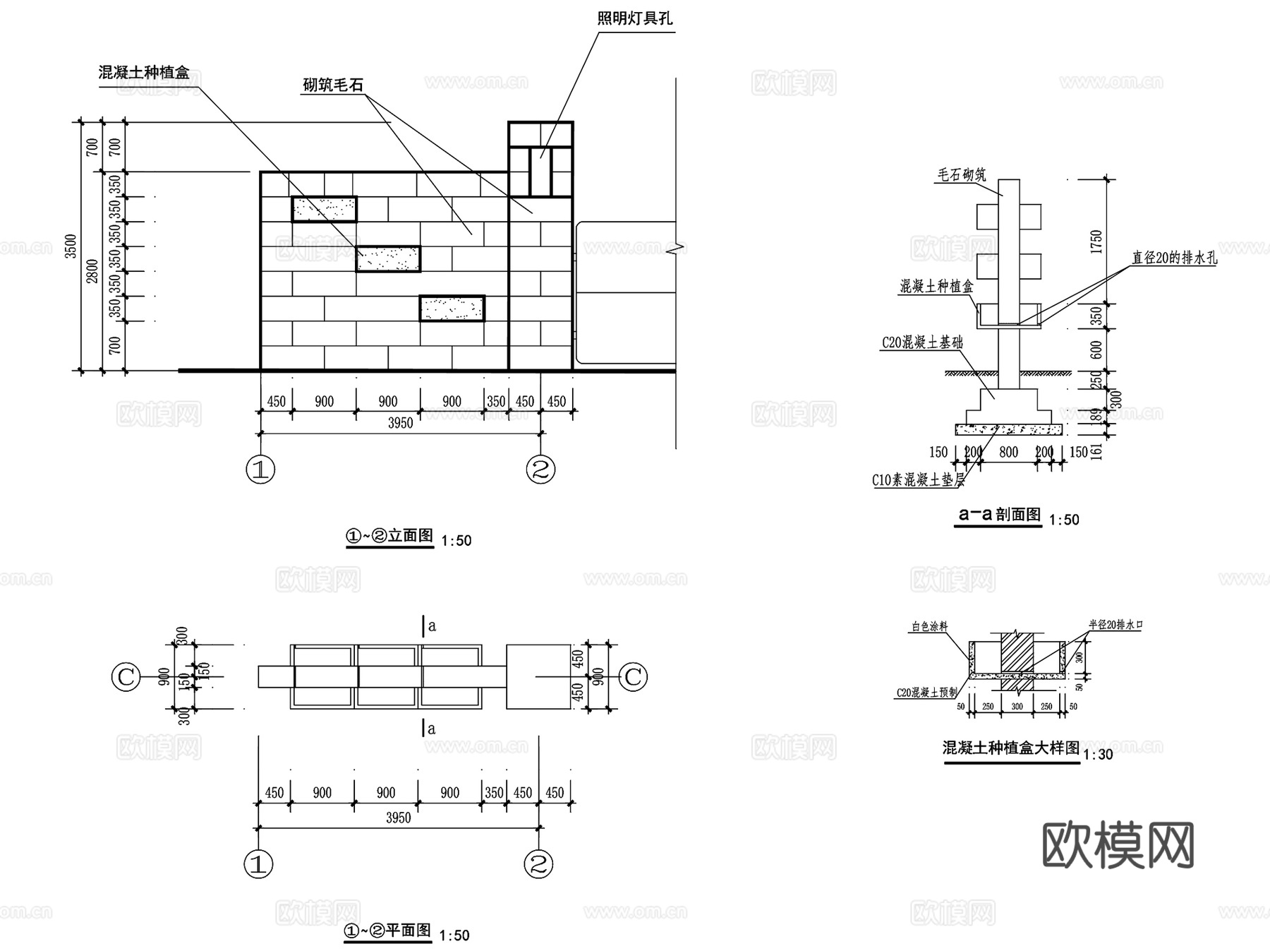 商学院入口校门大门CAD施工图集cad施工图
