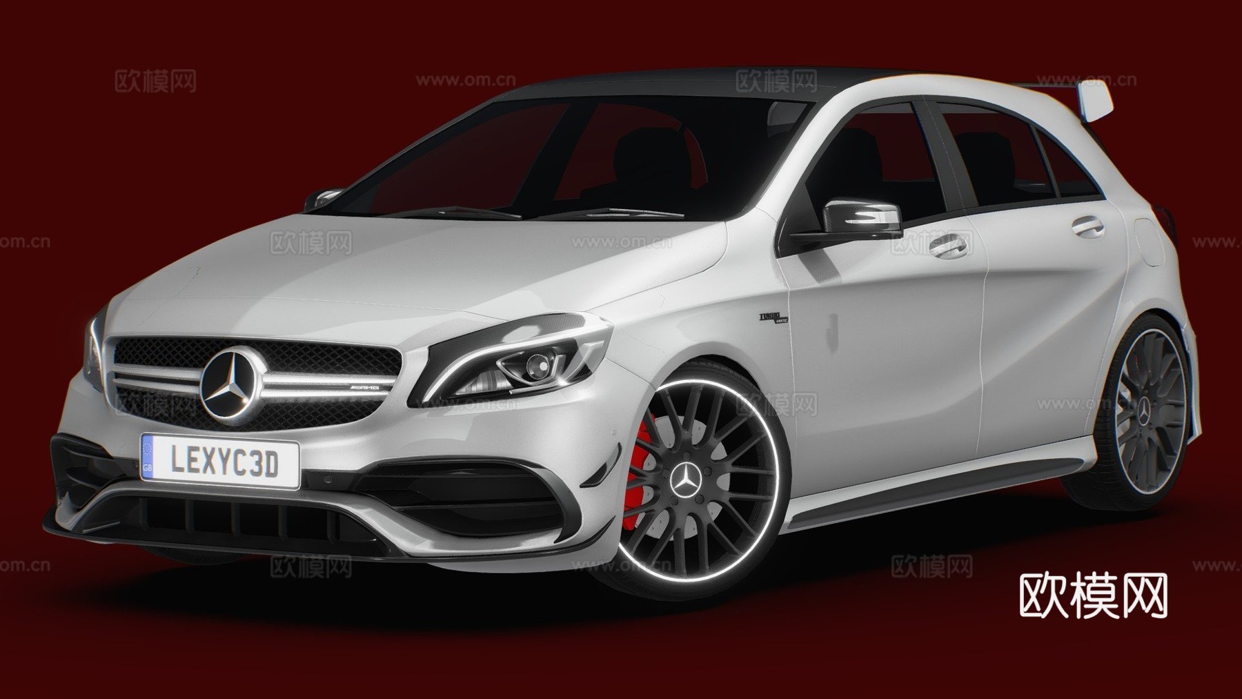 梅赛德斯奔驰A45 AMG 20183d模型下载（渲染图1）