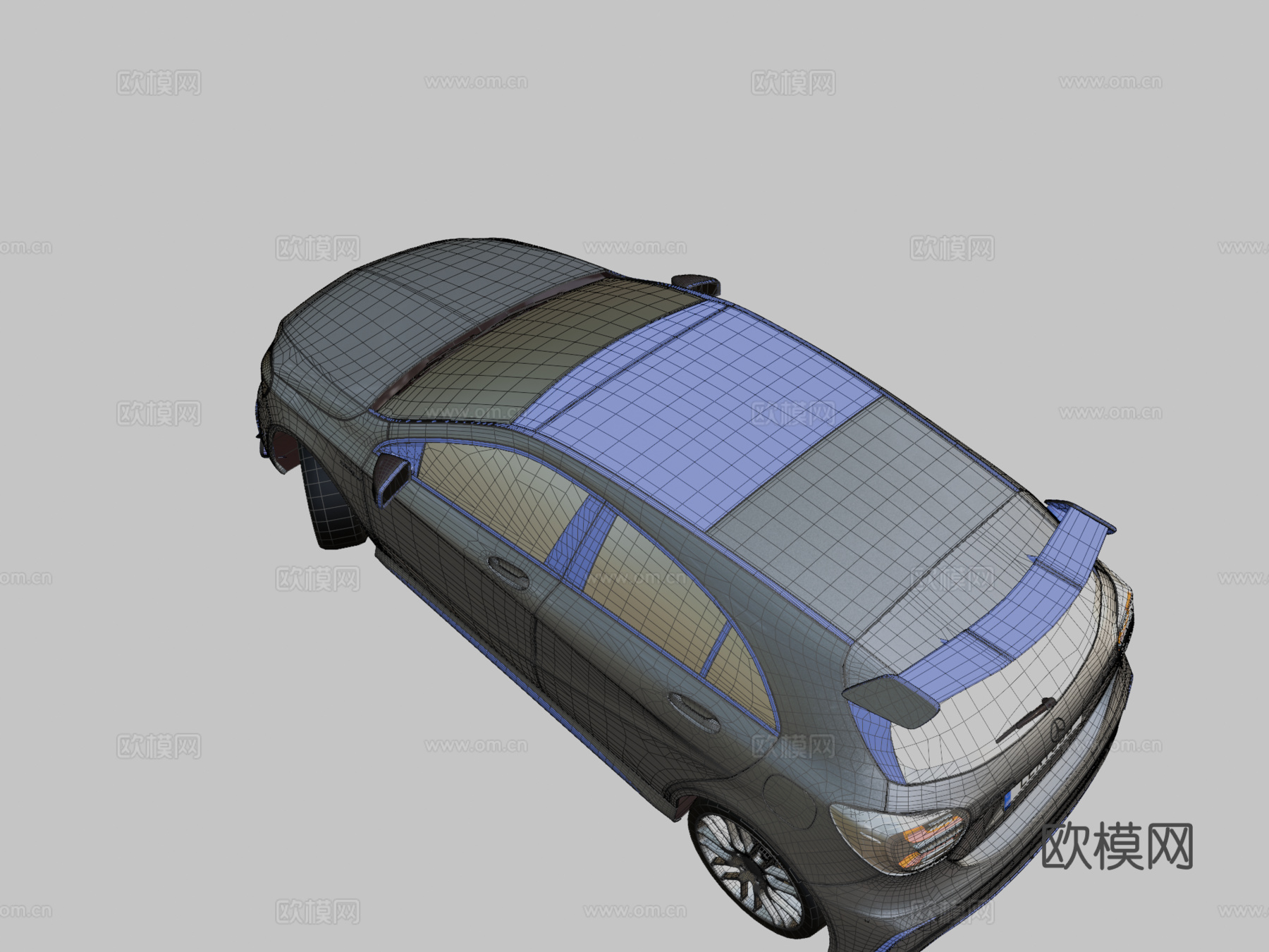 梅赛德斯奔驰A45 AMG 20183d模型下载（渲染图2）