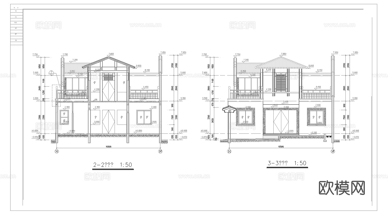 4套自建房四合院 最新全套施工图设计cad施工图