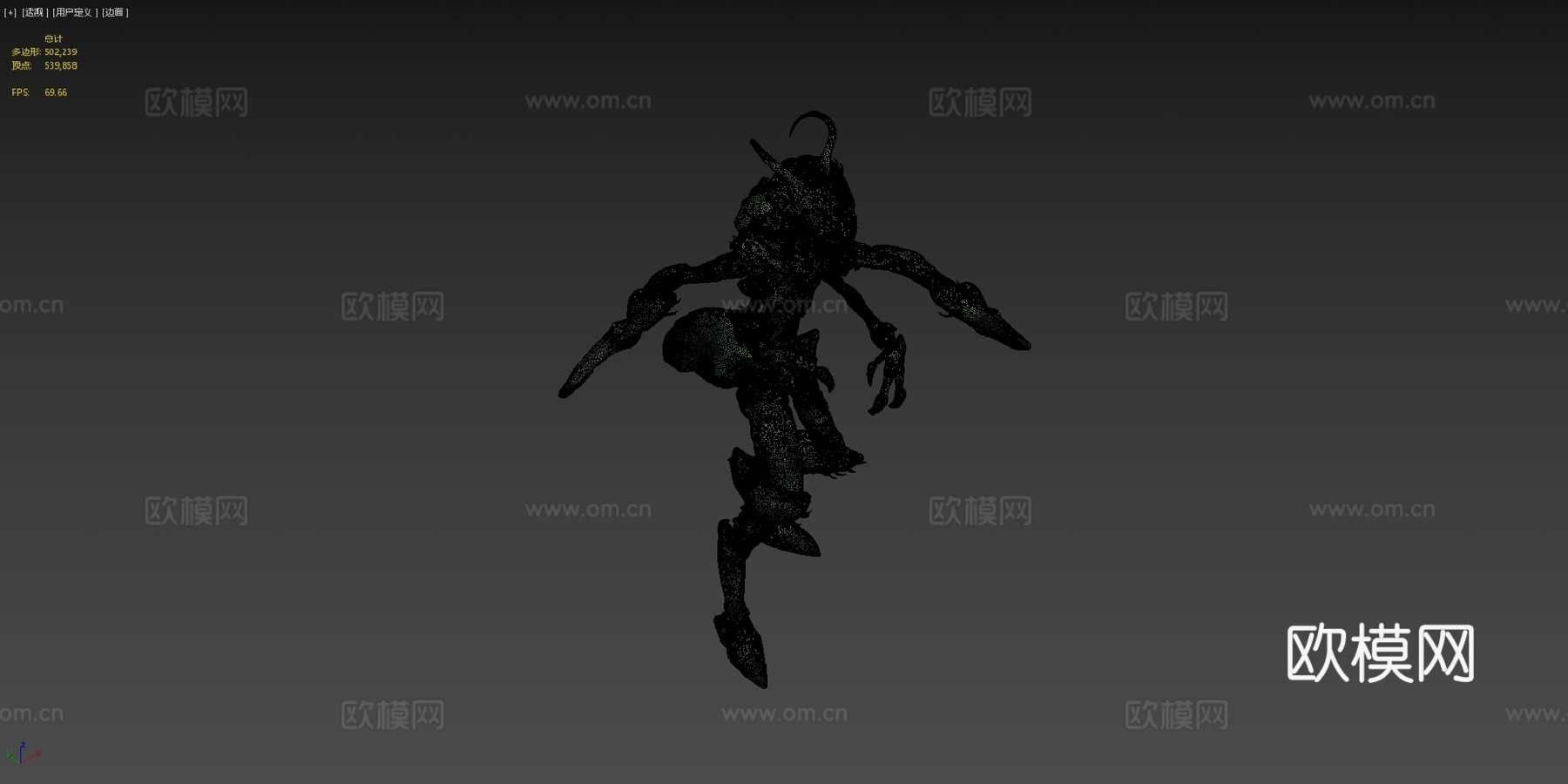 暗影中的螳螂猎手3d模型下载（渲染图4）