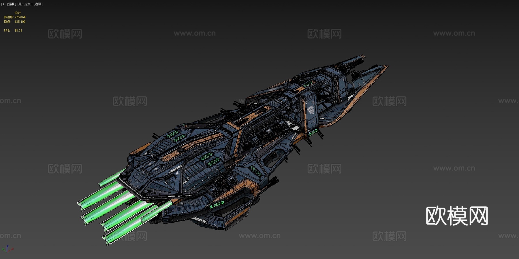 巴斯猎犬克尔维特3d模型下载（渲染图4）