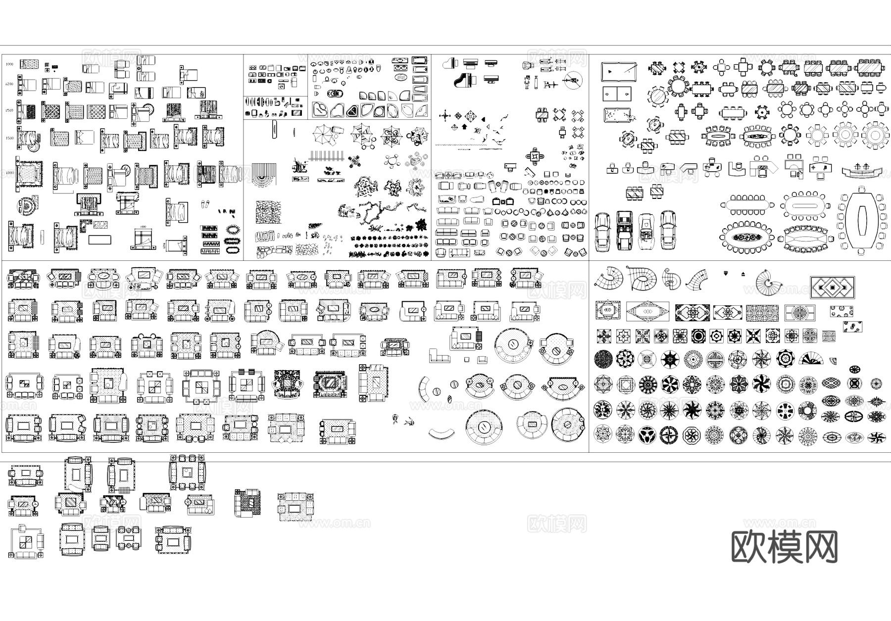 建筑景观室内综合CAD图块图库cad施工图