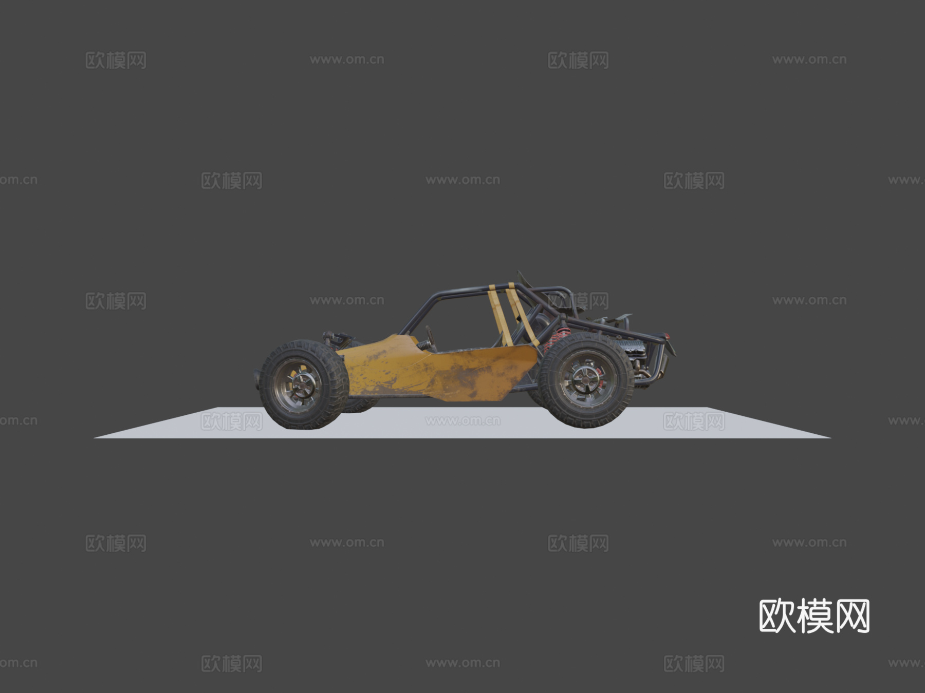 绝地求生越野车3d模型下载（渲染图6）