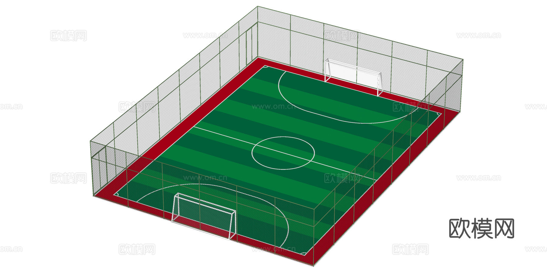 现代足球场su模型
