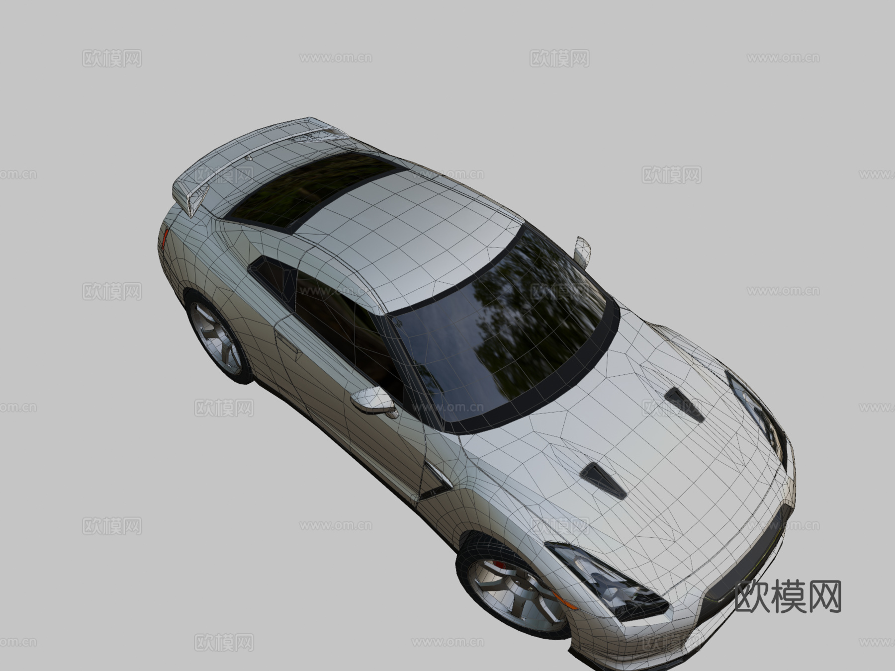 日产GTR3d模型下载（渲染图2）