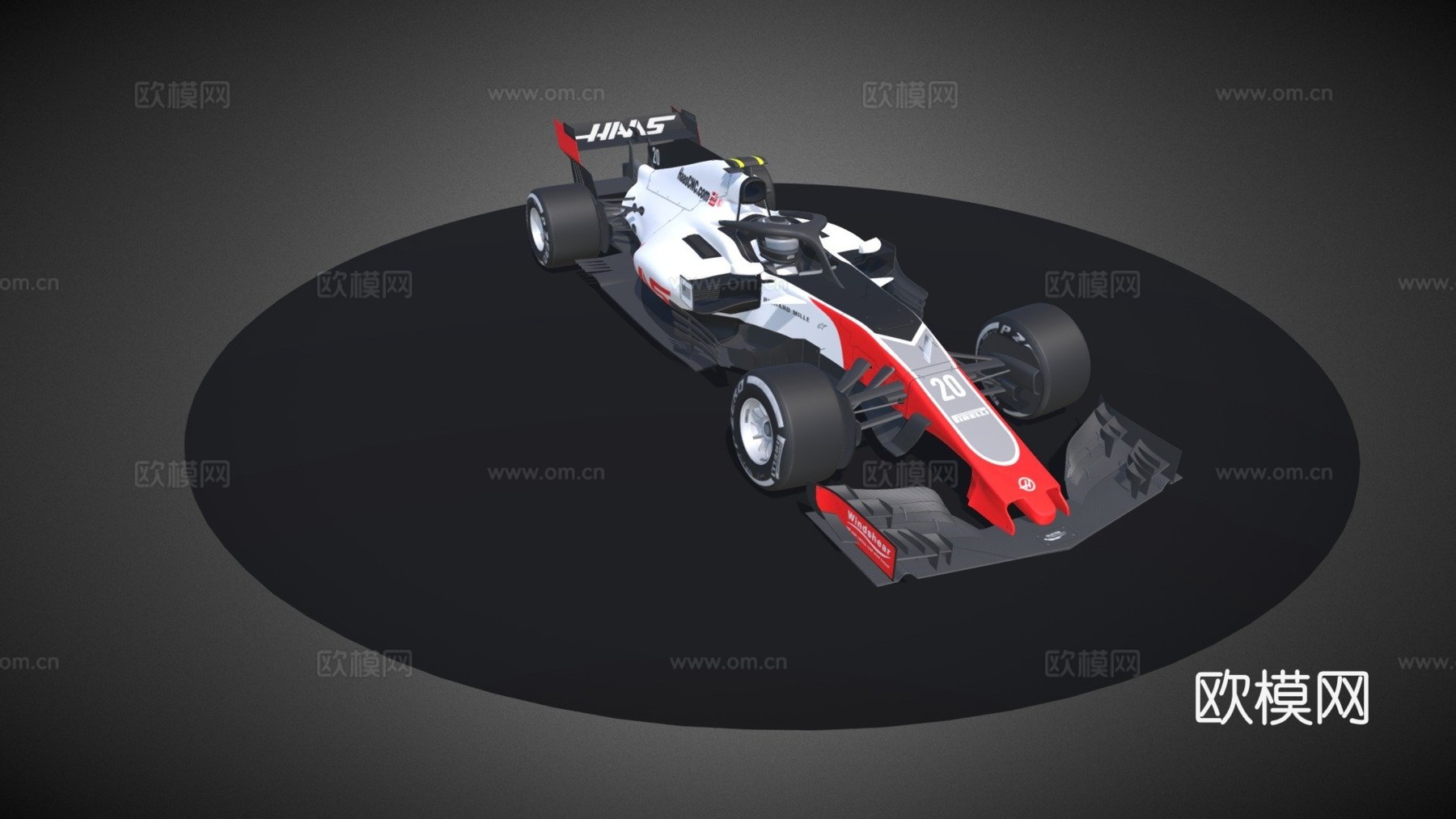 F1哈斯20183d模型下载（渲染图1）