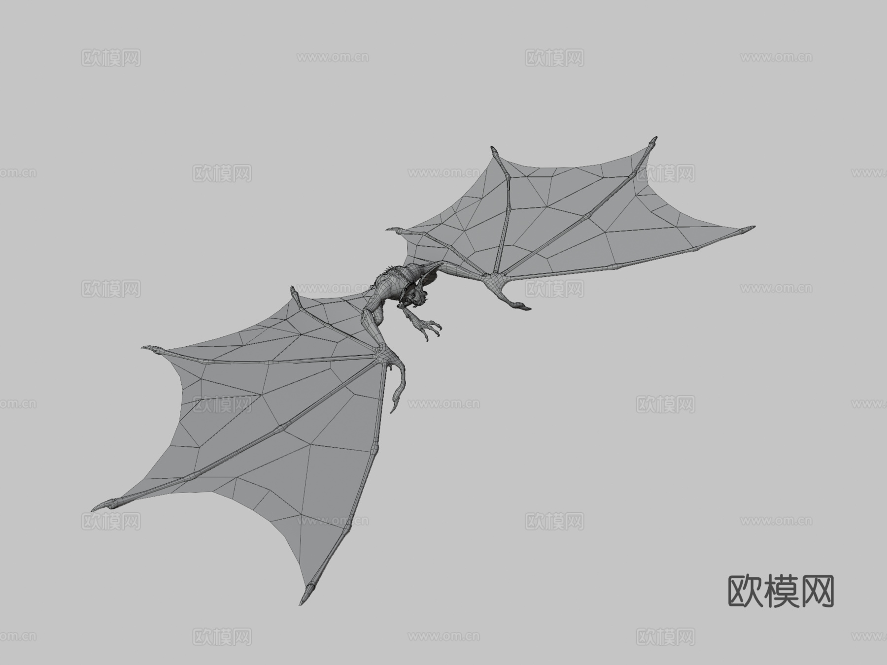 蝙蝠3d模型下载（渲染图3）