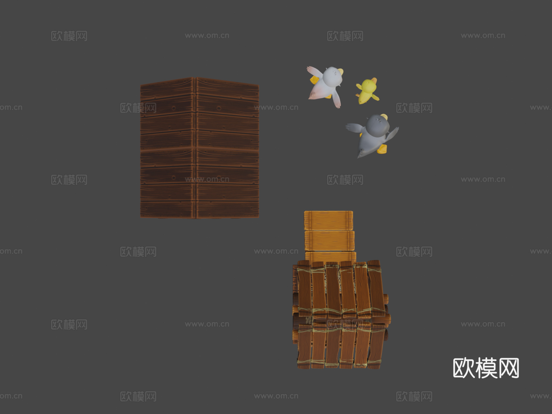 小鸭鸭子家庭小鸭3d模型下载（渲染图7）