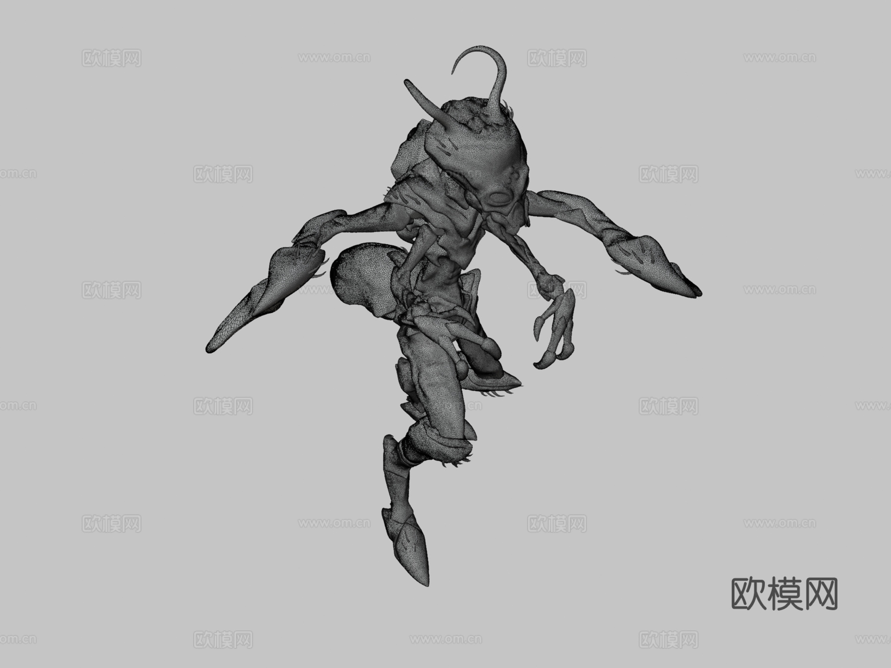 暗影中的螳螂猎手3d模型下载（渲染图3）