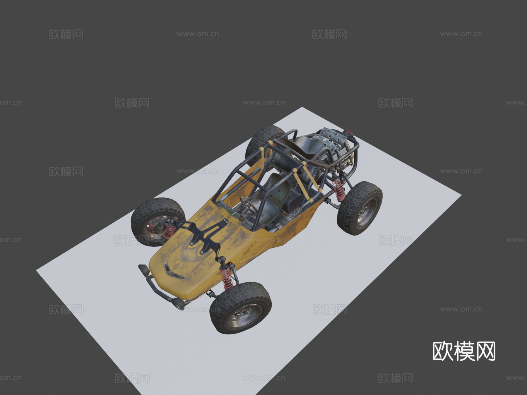 绝地求生越野车3d模型下载（渲染图8）