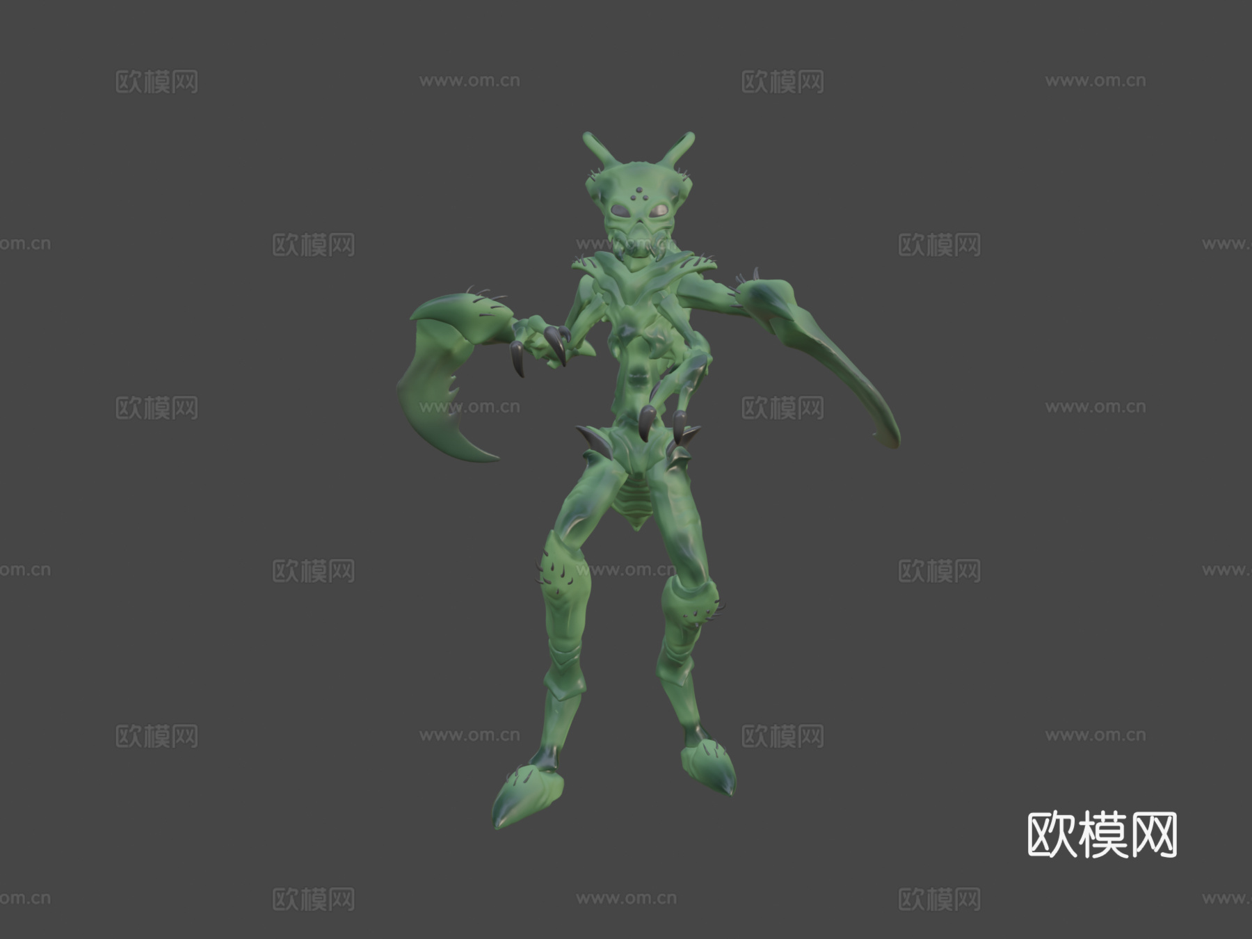 暗影中的螳螂猎手3d模型下载（渲染图7）