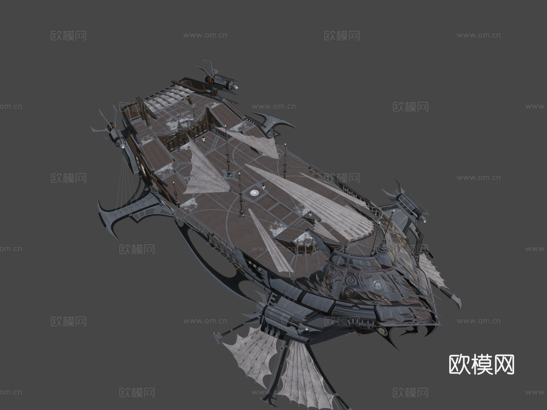 上升无限领域飞艇3d模型3d模型下载（渲染图8）