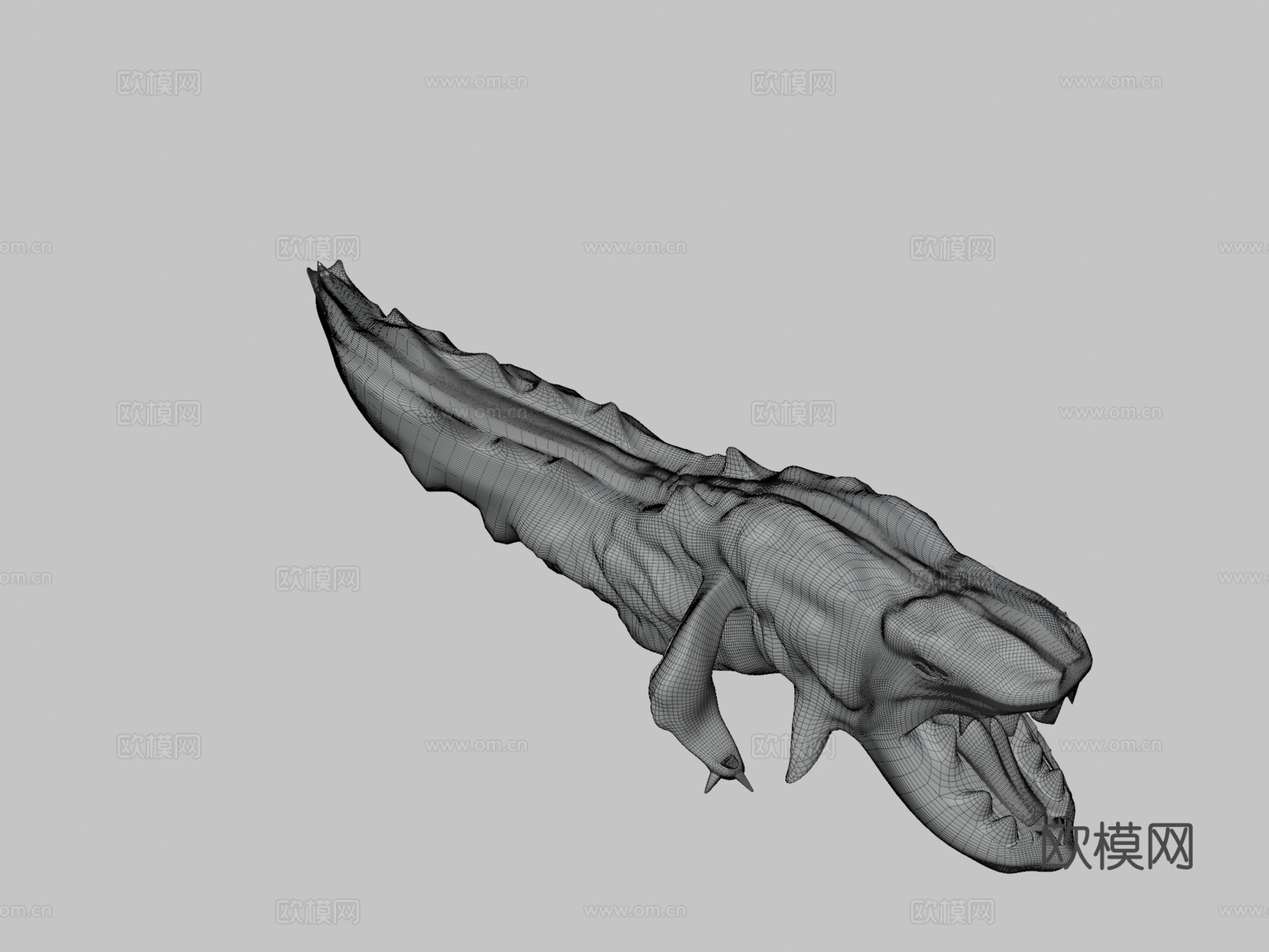 橄榄食怪3d模型下载（渲染图3）