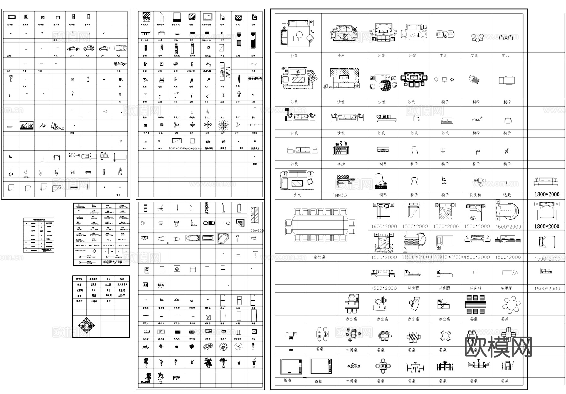 室内建筑景观工装综合CAD图库cad施工图cad施工图