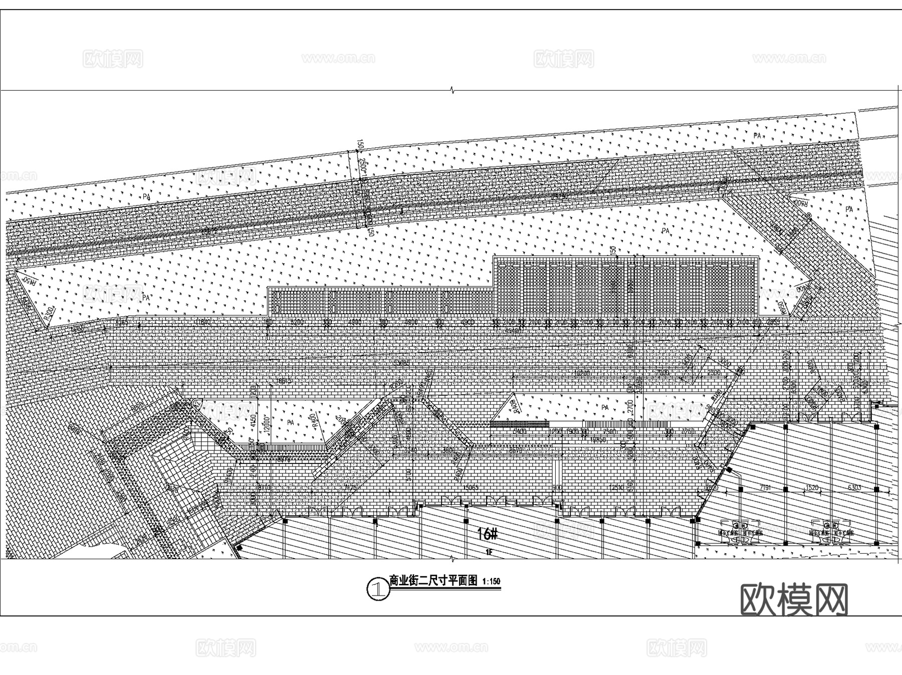 商业街景观平面及详图CAD施工图集cad施工图
