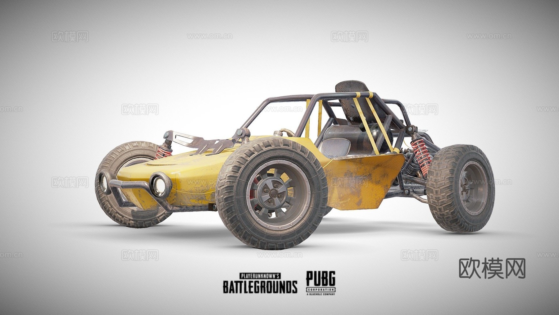 绝地求生越野车3d模型下载（渲染图1）