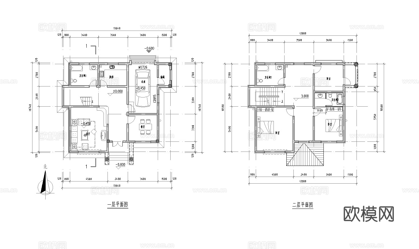 9套自建房三层别墅建筑 最新全套施工图设计cad施工图cad施工图