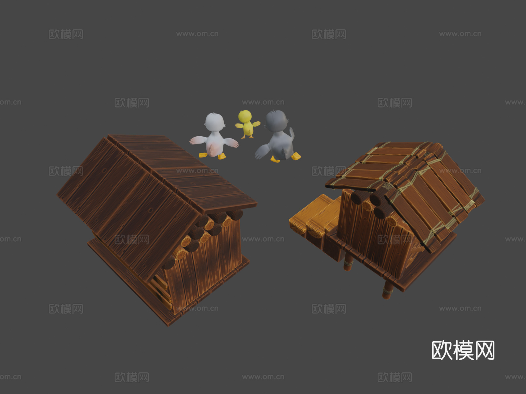 小鸭鸭子家庭小鸭3d模型下载（渲染图8）