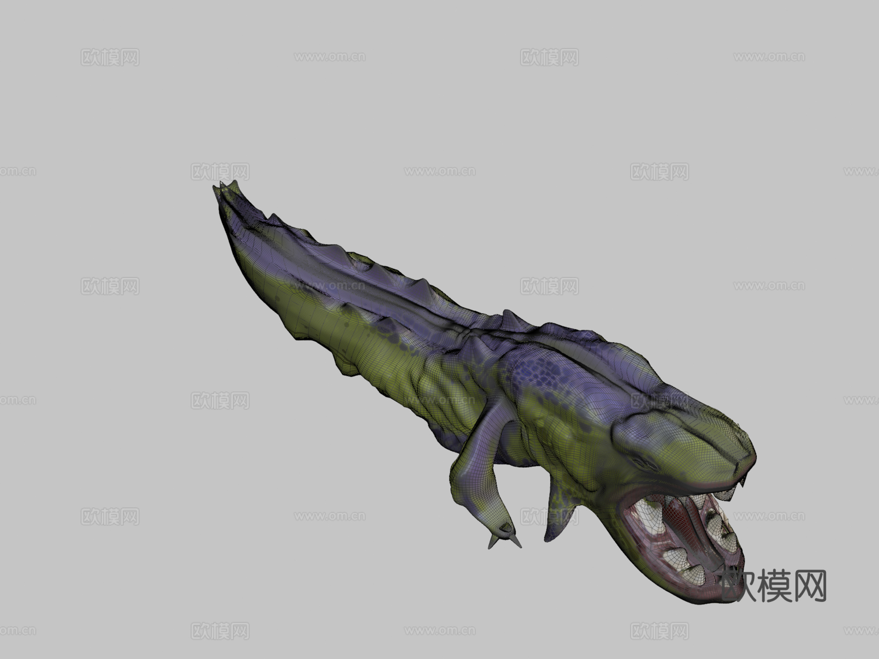 橄榄食怪3d模型下载（渲染图2）
