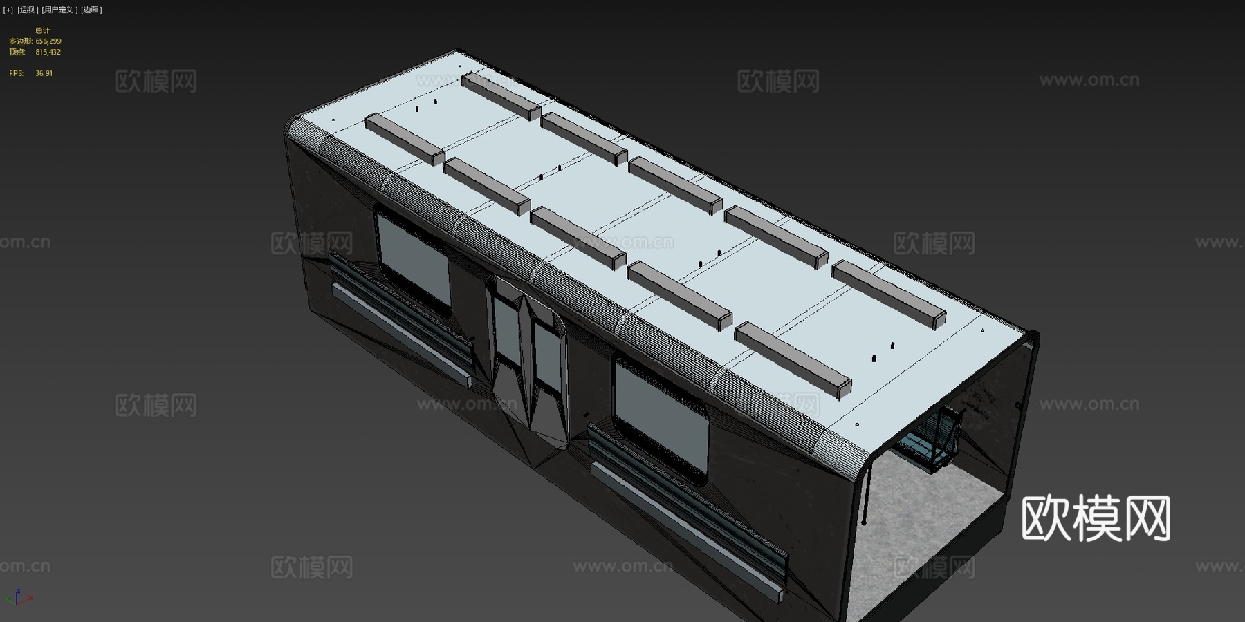 地铁列车内部3d模型下载（渲染图4）