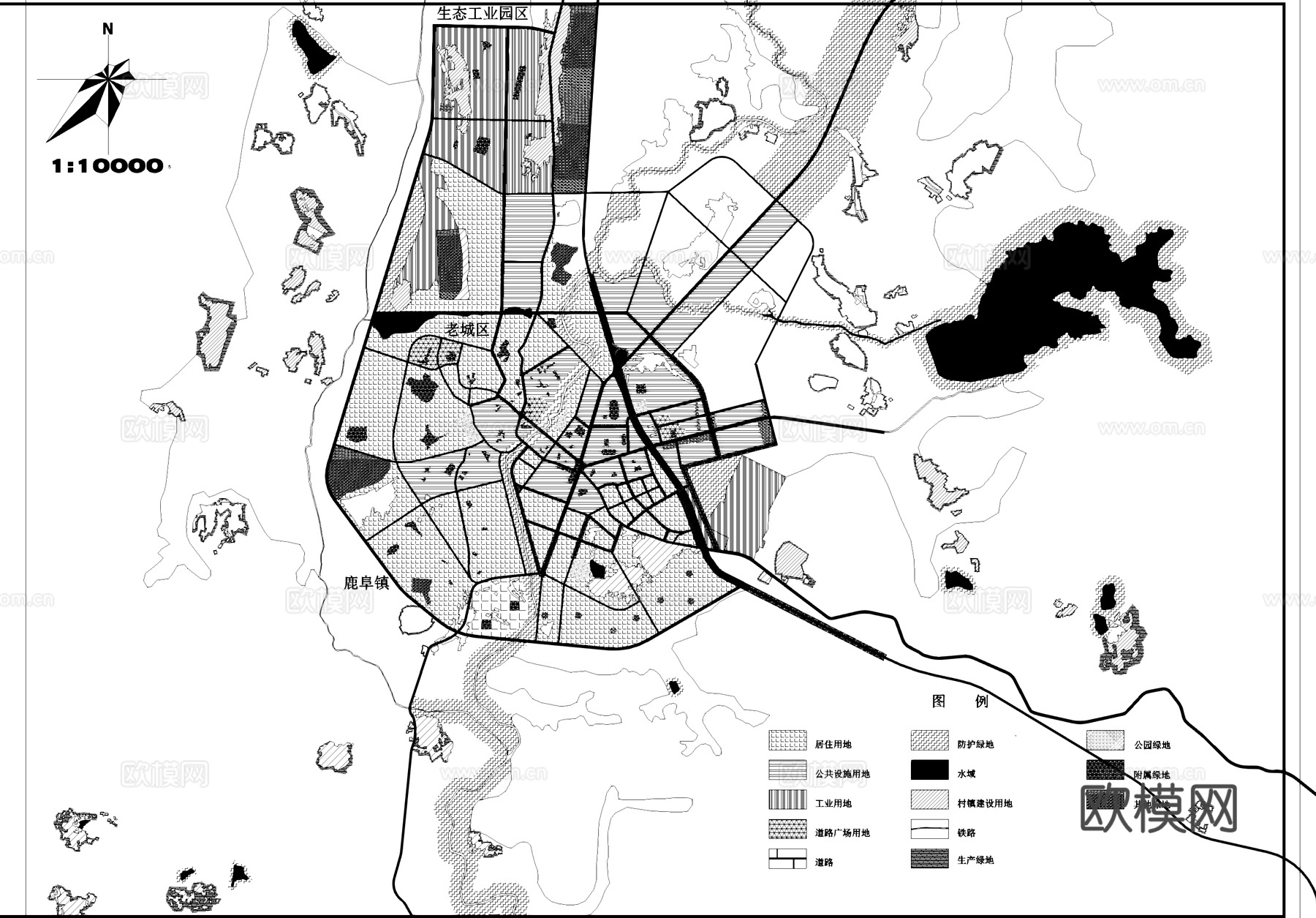 石林县绿地系统规划景观平面CAD施工图cad施工图