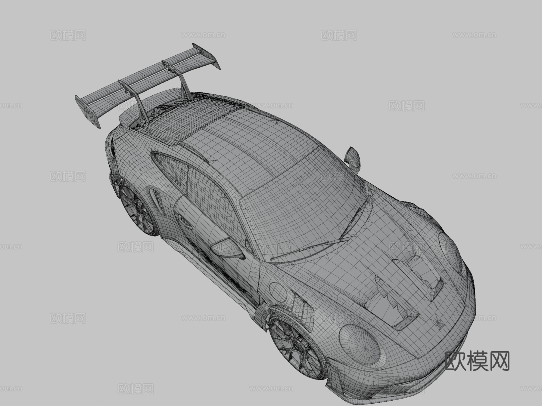 保时捷GT3 RS3d模型下载（渲染图3）