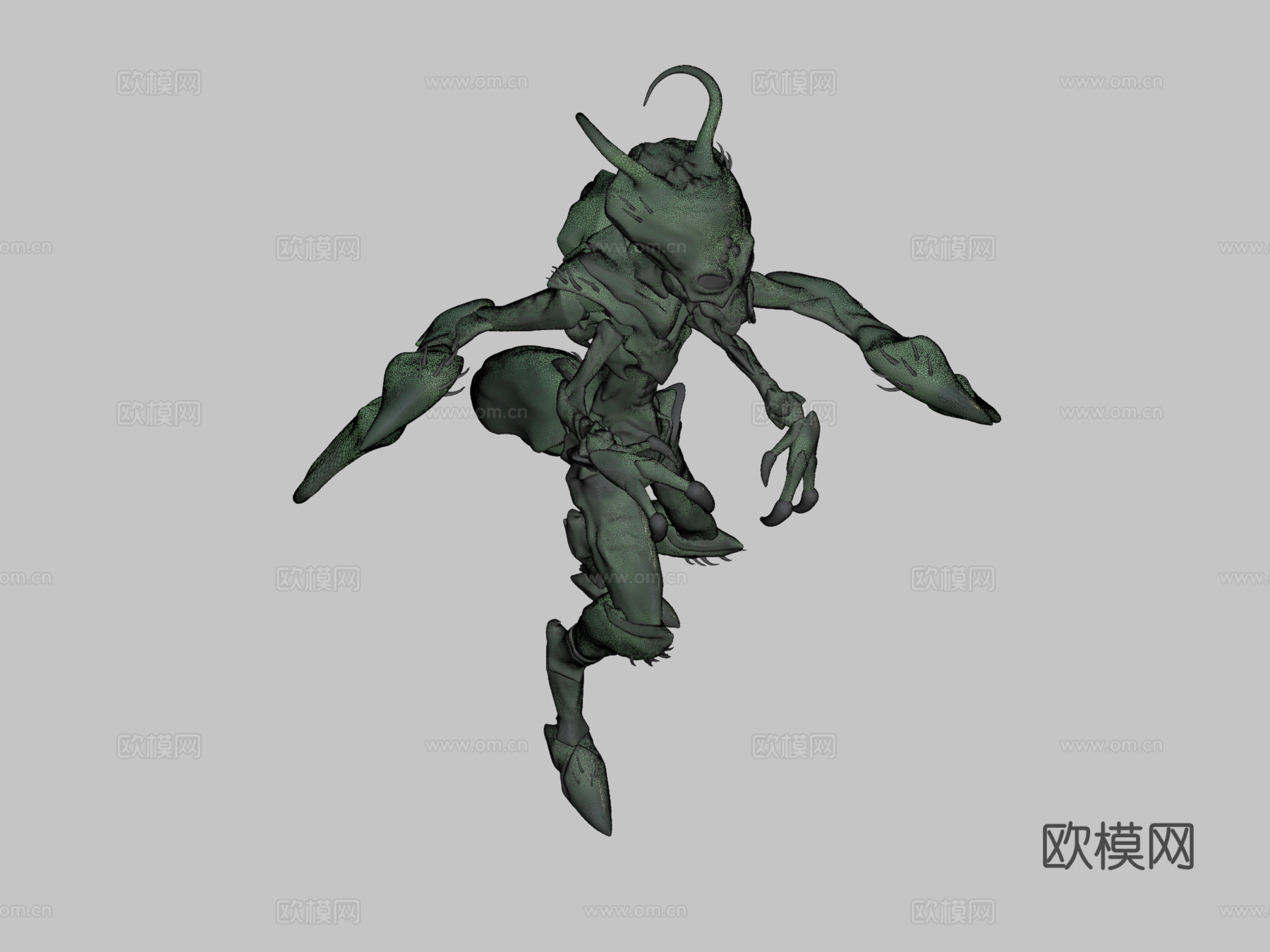 暗影中的螳螂猎手3d模型下载（渲染图2）