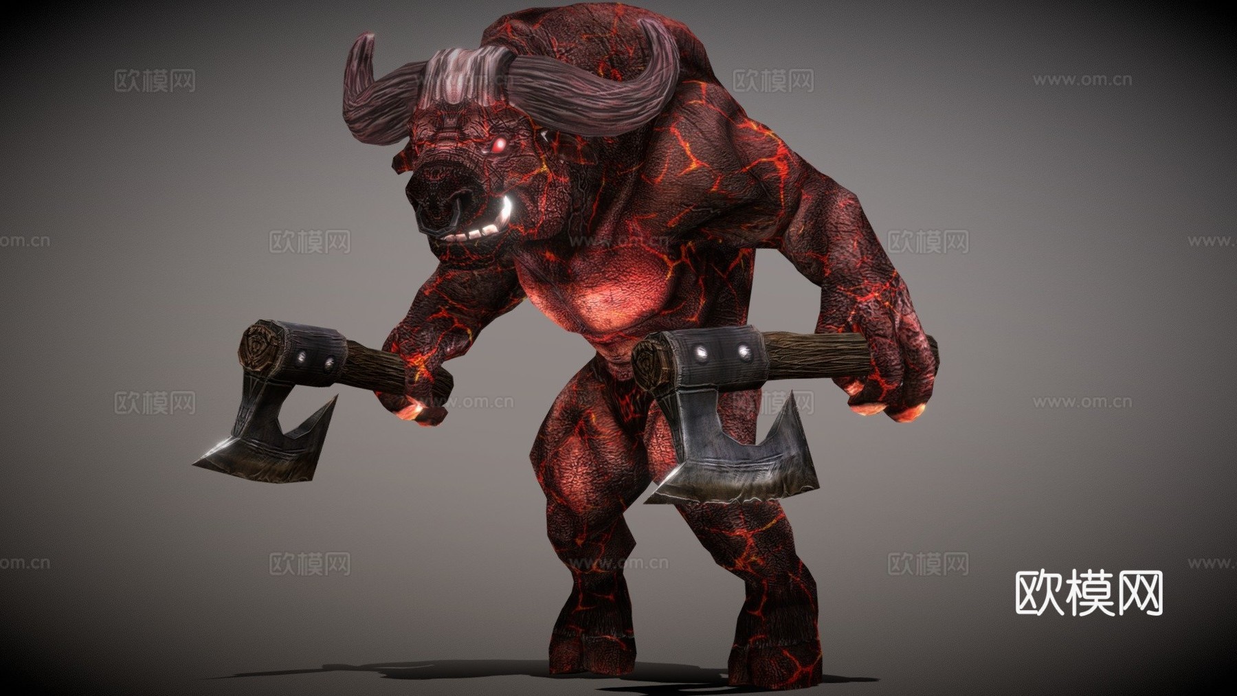 三维实时牛头怪023d模型下载（渲染图1）