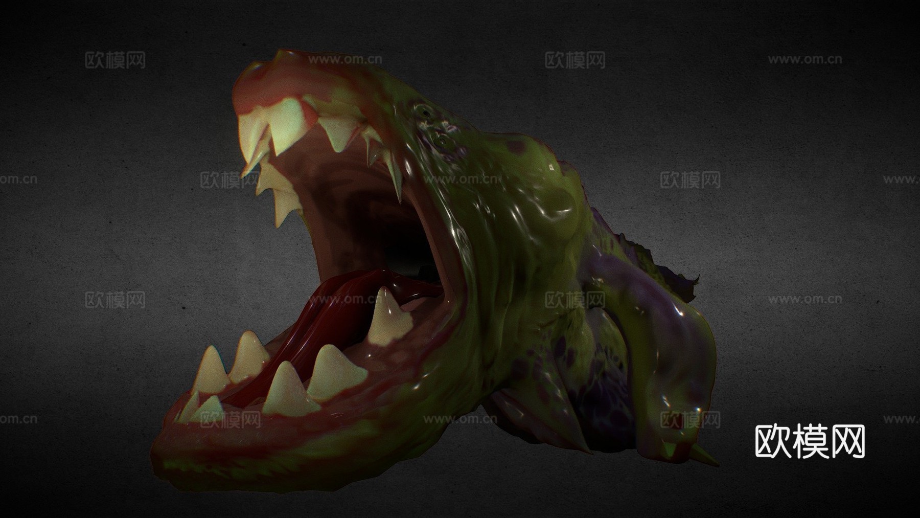 橄榄食怪3d模型下载（渲染图1）