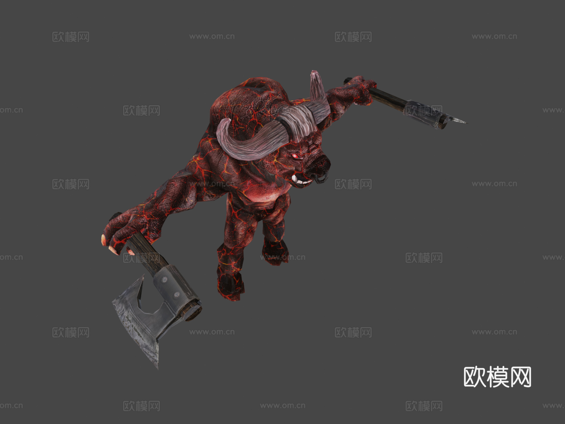 三维实时牛头怪023d模型下载（渲染图8）