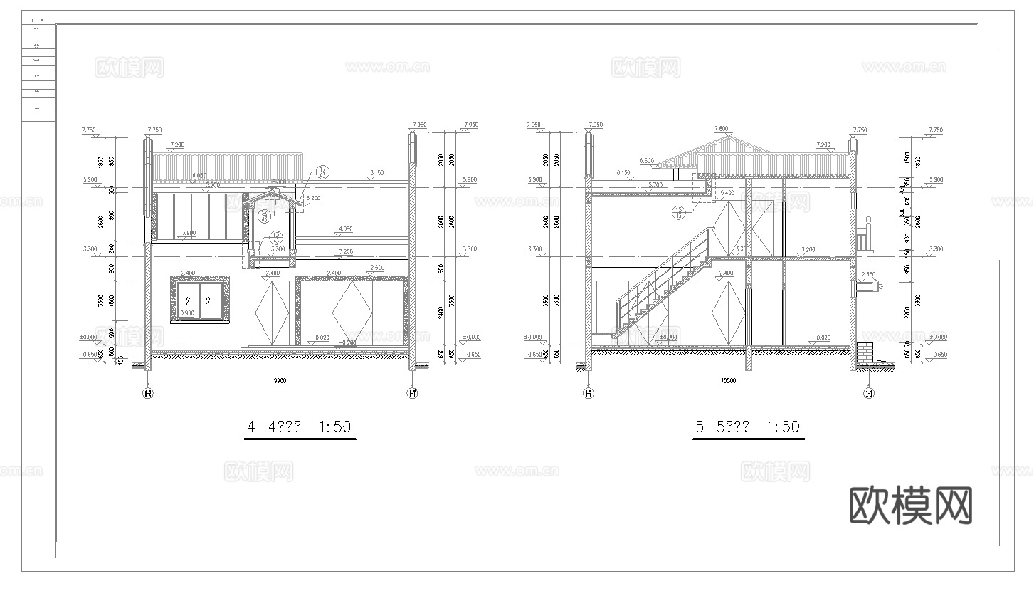 4套自建房四合院 最新全套施工图设计cad施工图