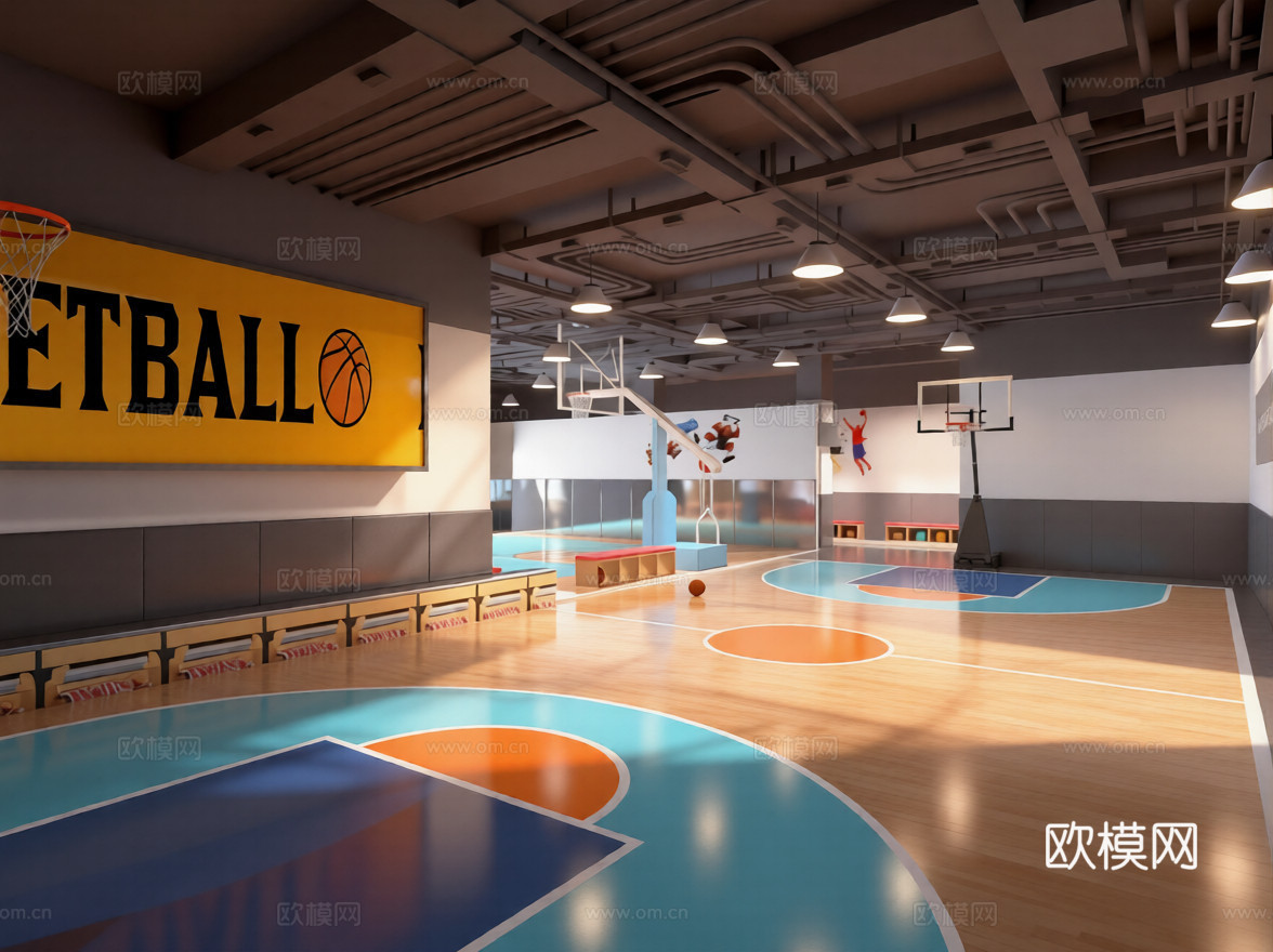 篮球馆3d模型下载