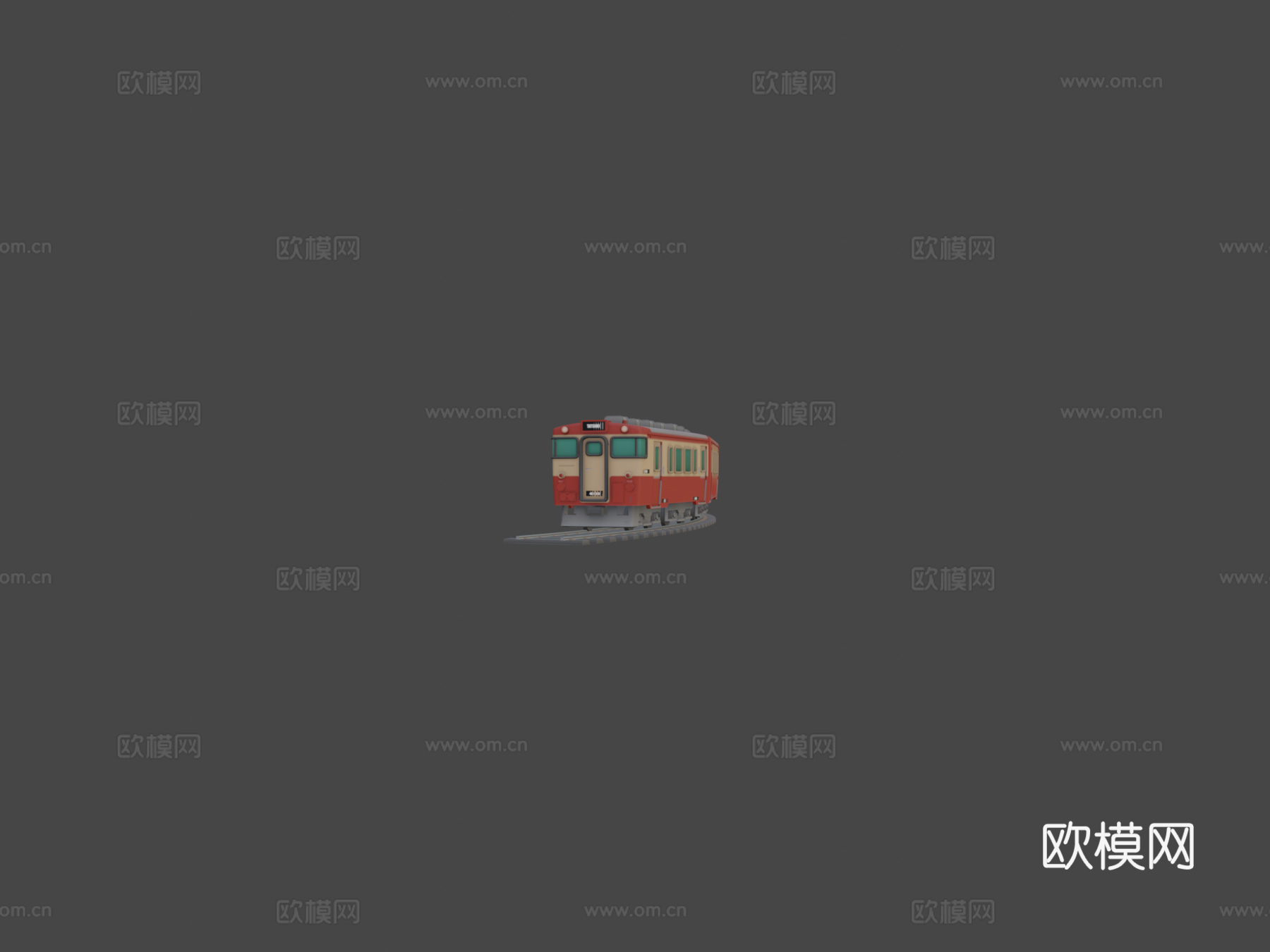 卡通通勤列车3d模型下载（渲染图5）